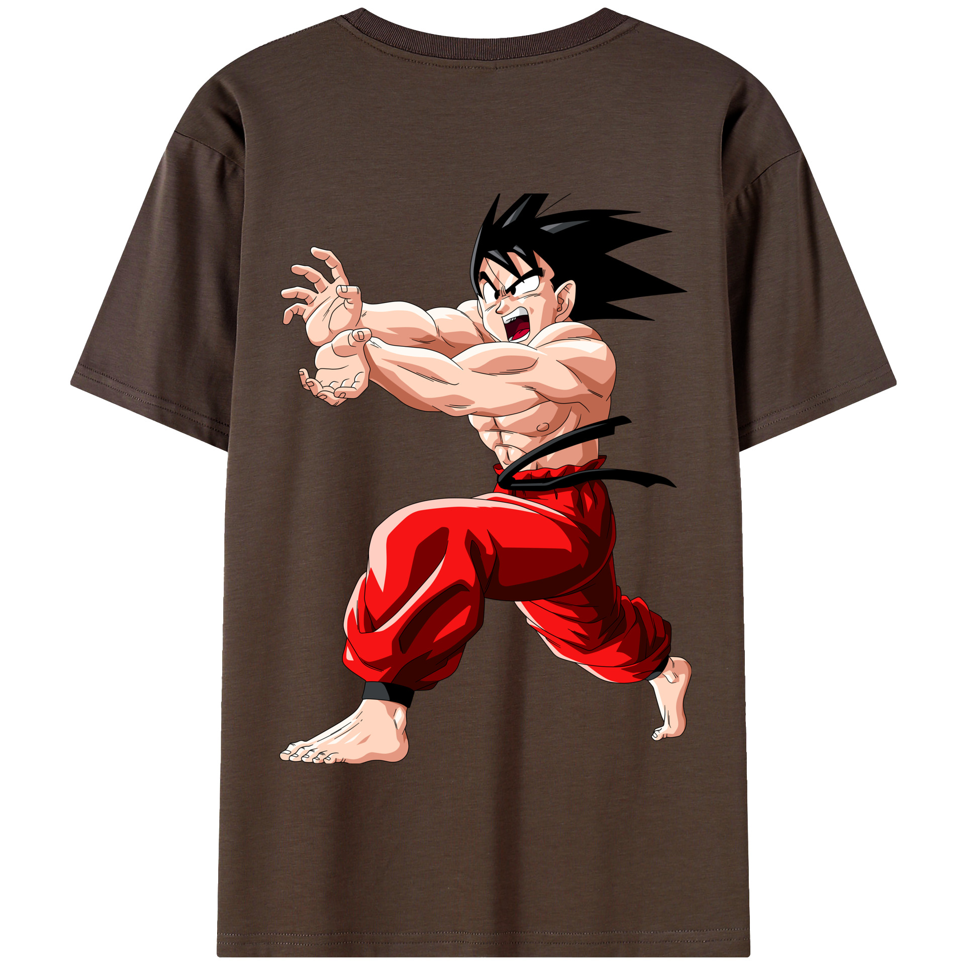 （画像用） ドラゴンボール 孫悟空（そん ごくう）Son Goku カカロット DRAGON BALL Kakarotto 綿100％半袖Tシャツ（背面プリント）