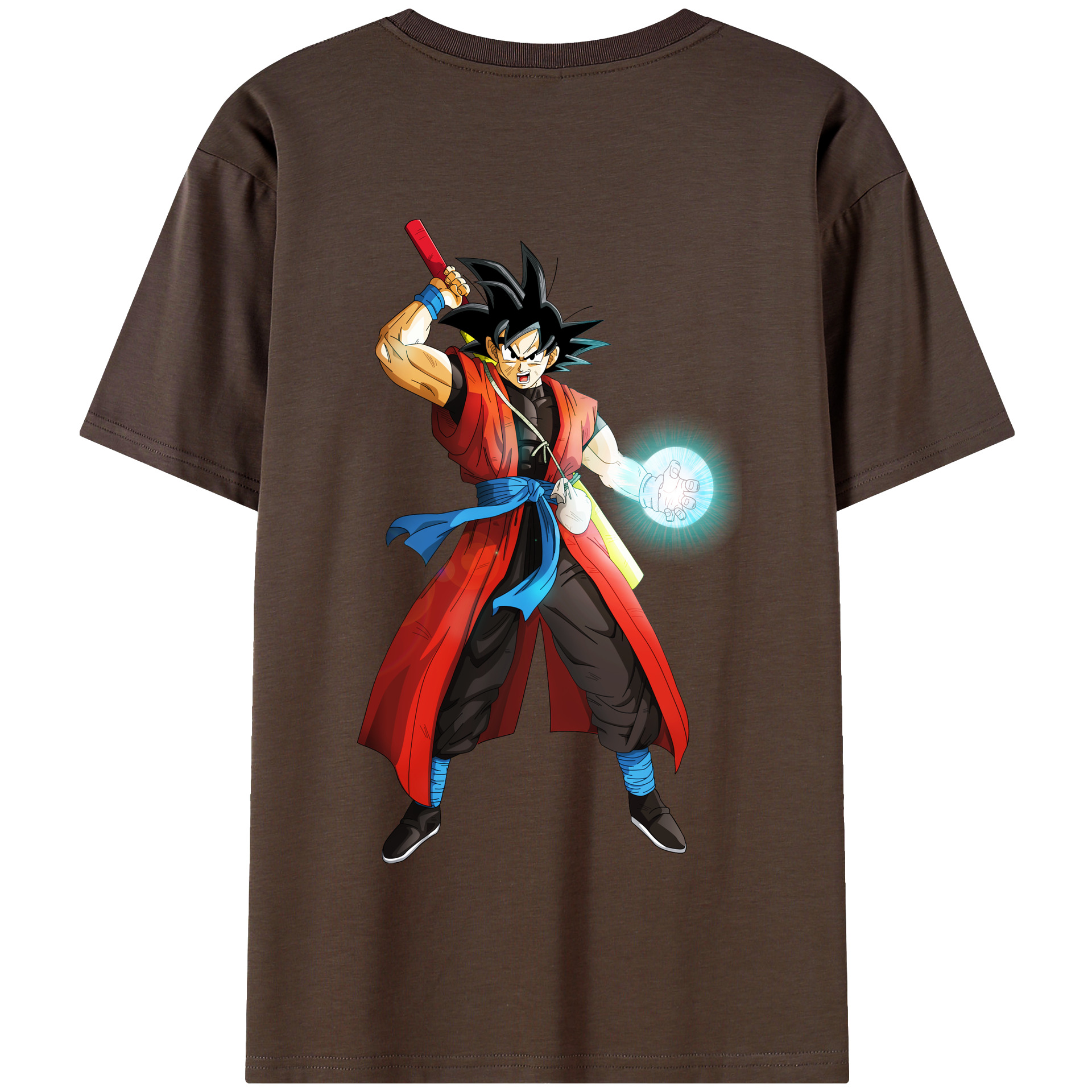 （画像用） ドラゴンボール 孫悟空（そん ごくう）Son Goku カカロット DRAGON BALL Kakarotto 綿100％半袖Tシャツ（背面プリント）