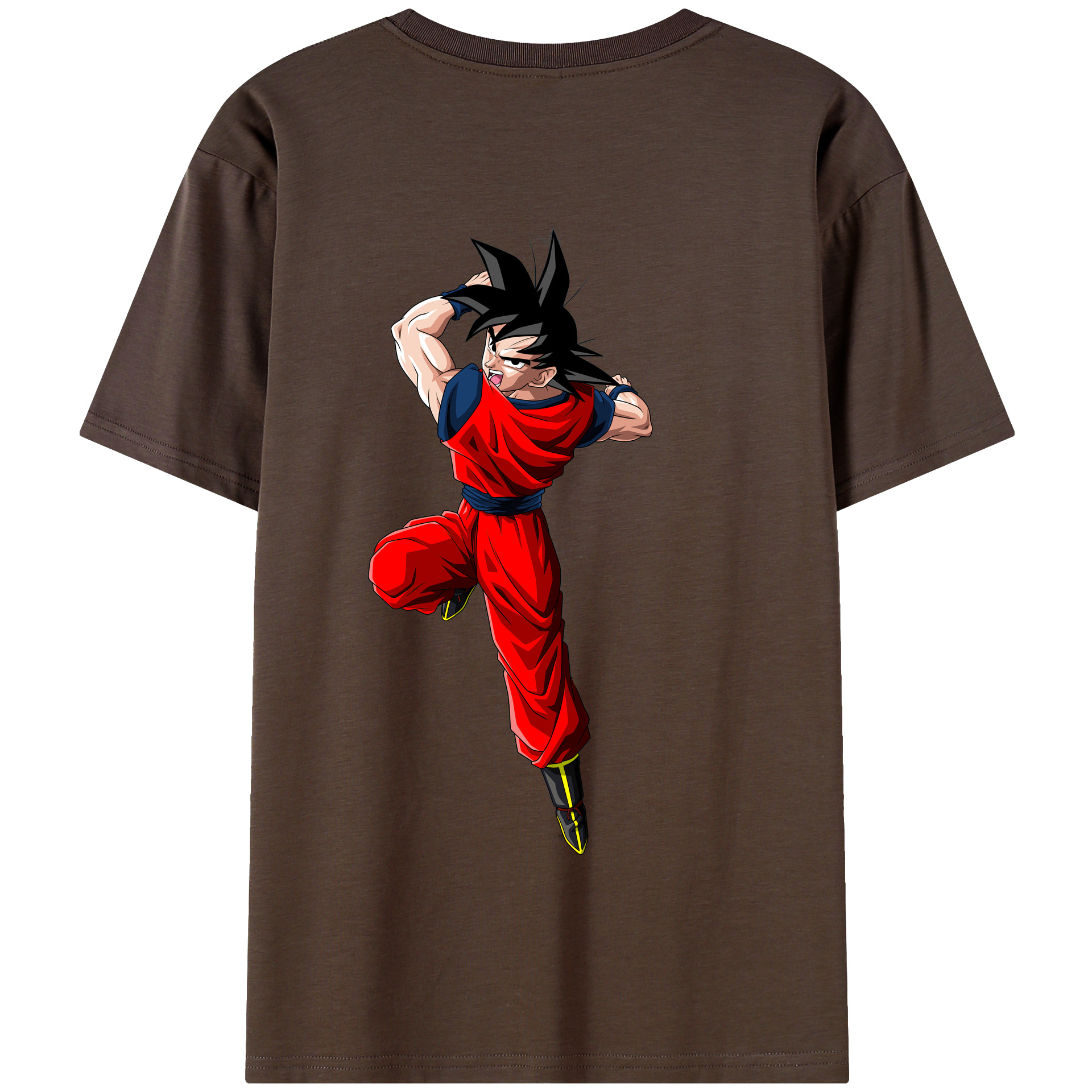 （画像用） ドラゴンボール 孫悟空（そん ごくう）Son Goku カカロット DRAGON BALL Kakarotto 綿100％半袖Tシャツ（背面プリント）
