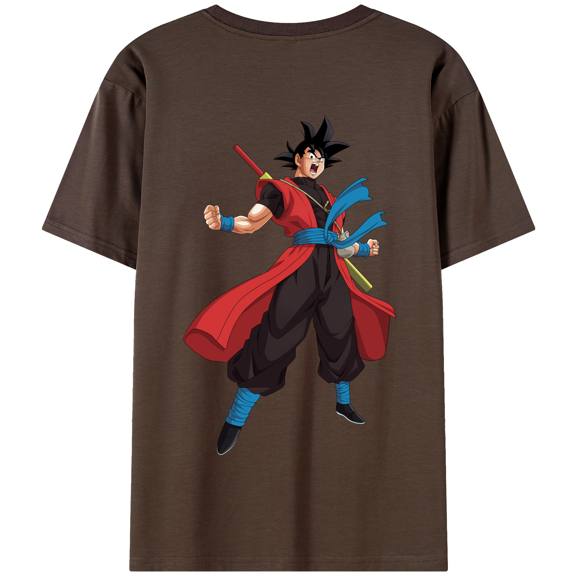 （画像用） ドラゴンボール 孫悟空（そん ごくう）Son Goku カカロット DRAGON BALL Kakarotto 綿100％半袖Tシャツ（背面プリント）