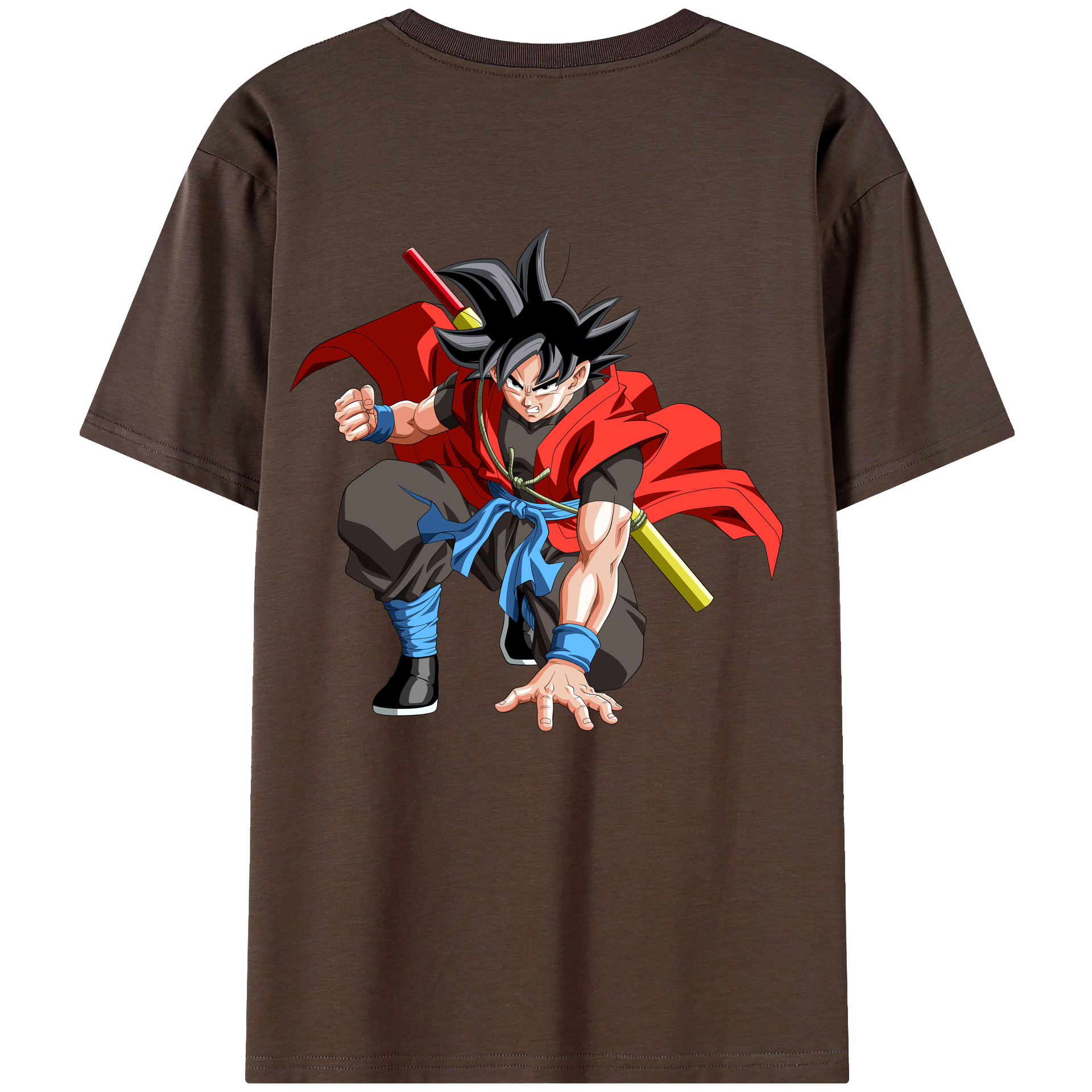 （画像用） ドラゴンボール 孫悟空（そん ごくう）Son Goku カカロット DRAGON BALL Kakarotto 綿100％半袖Tシャツ（背面プリント）