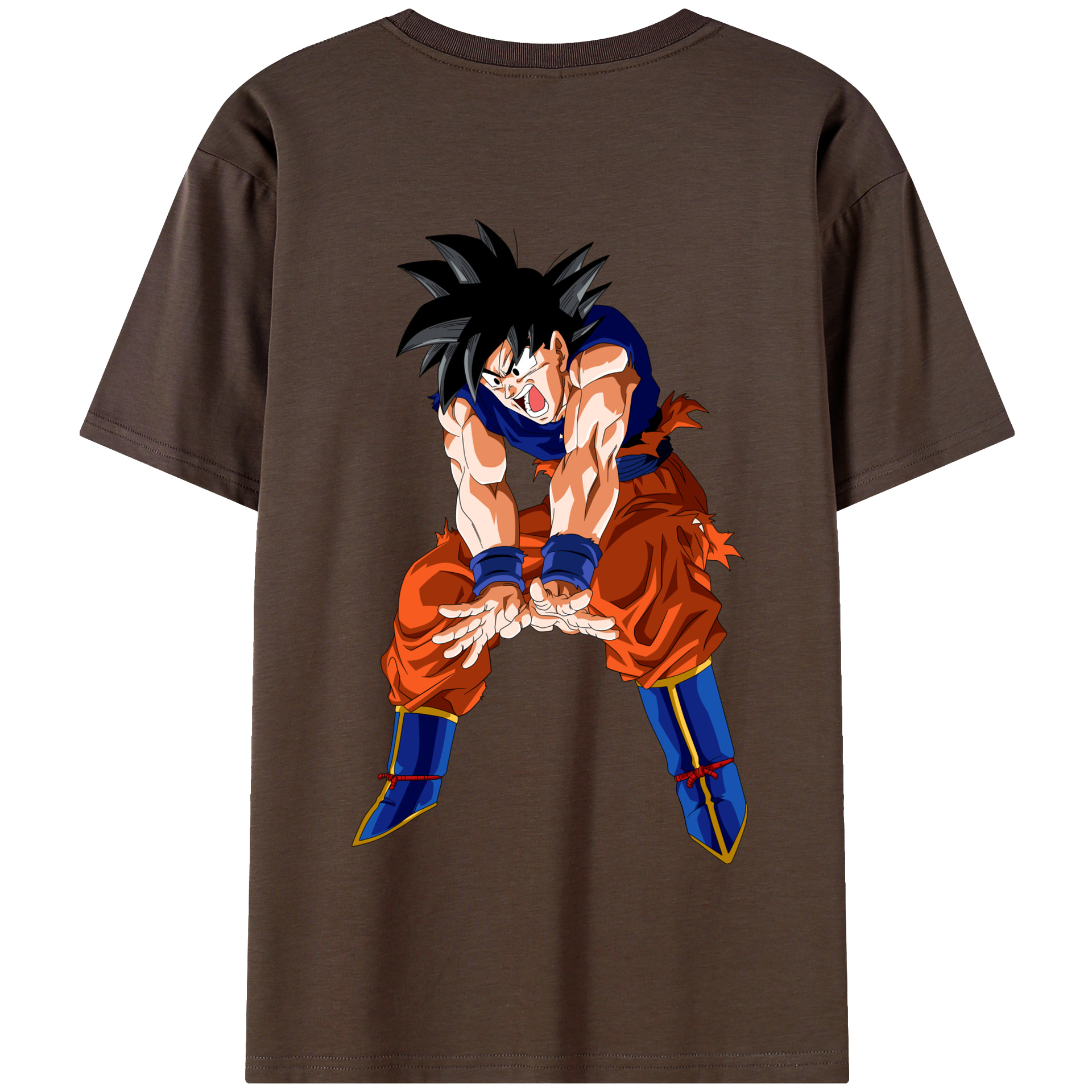 （画像用） ドラゴンボール 孫悟空（そん ごくう）Son Goku カカロット DRAGON BALL Kakarotto 綿100％半袖Tシャツ（背面プリント）