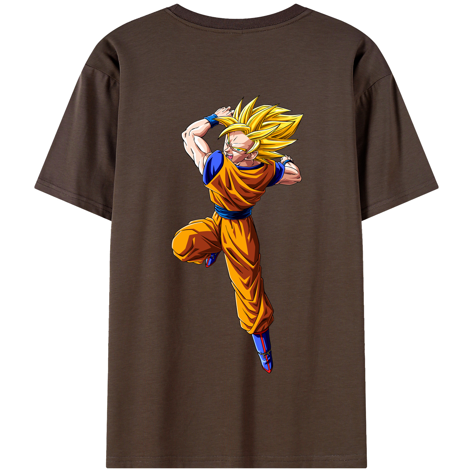 （画像用） ドラゴンボール 孫悟空（そん ごくう）Son Goku カカロット DRAGON BALL Kakarotto 綿100％半袖Tシャツ（背面プリント）