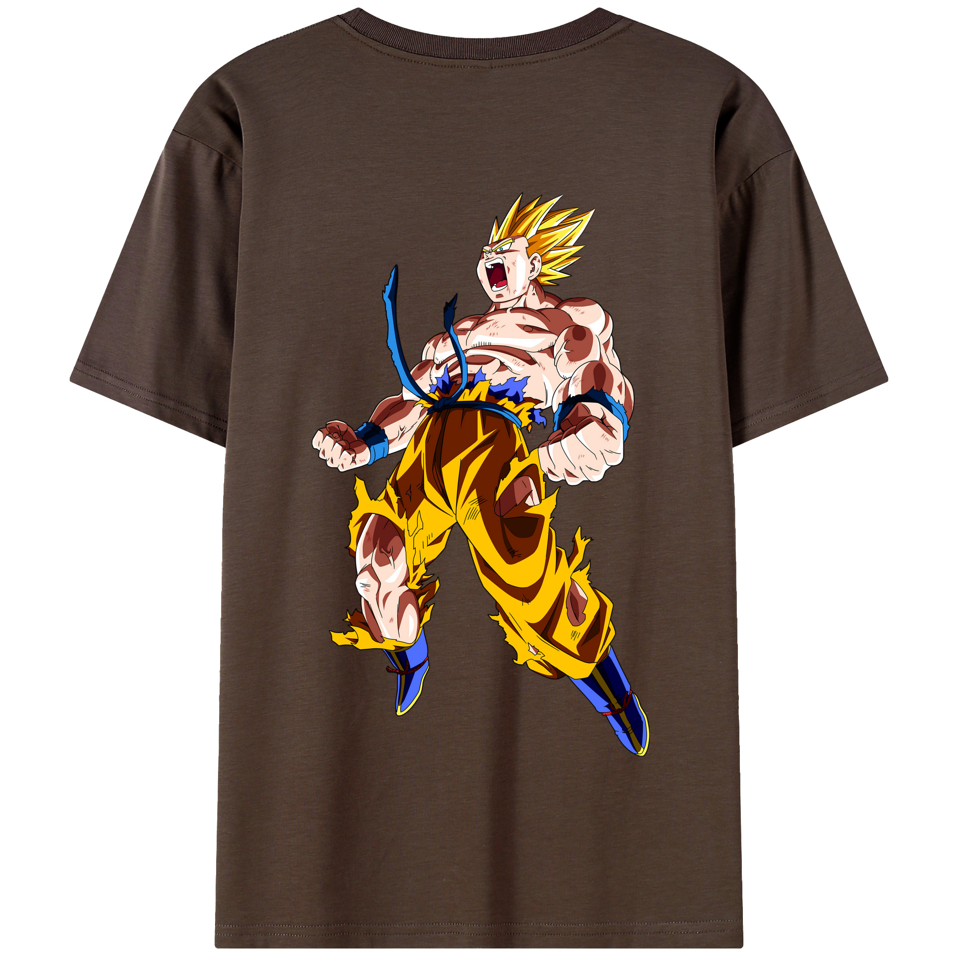 （画像用） ドラゴンボール 孫悟空（そん ごくう）Son Goku カカロット DRAGON BALL Kakarotto 綿100％半袖Tシャツ（背面プリント）