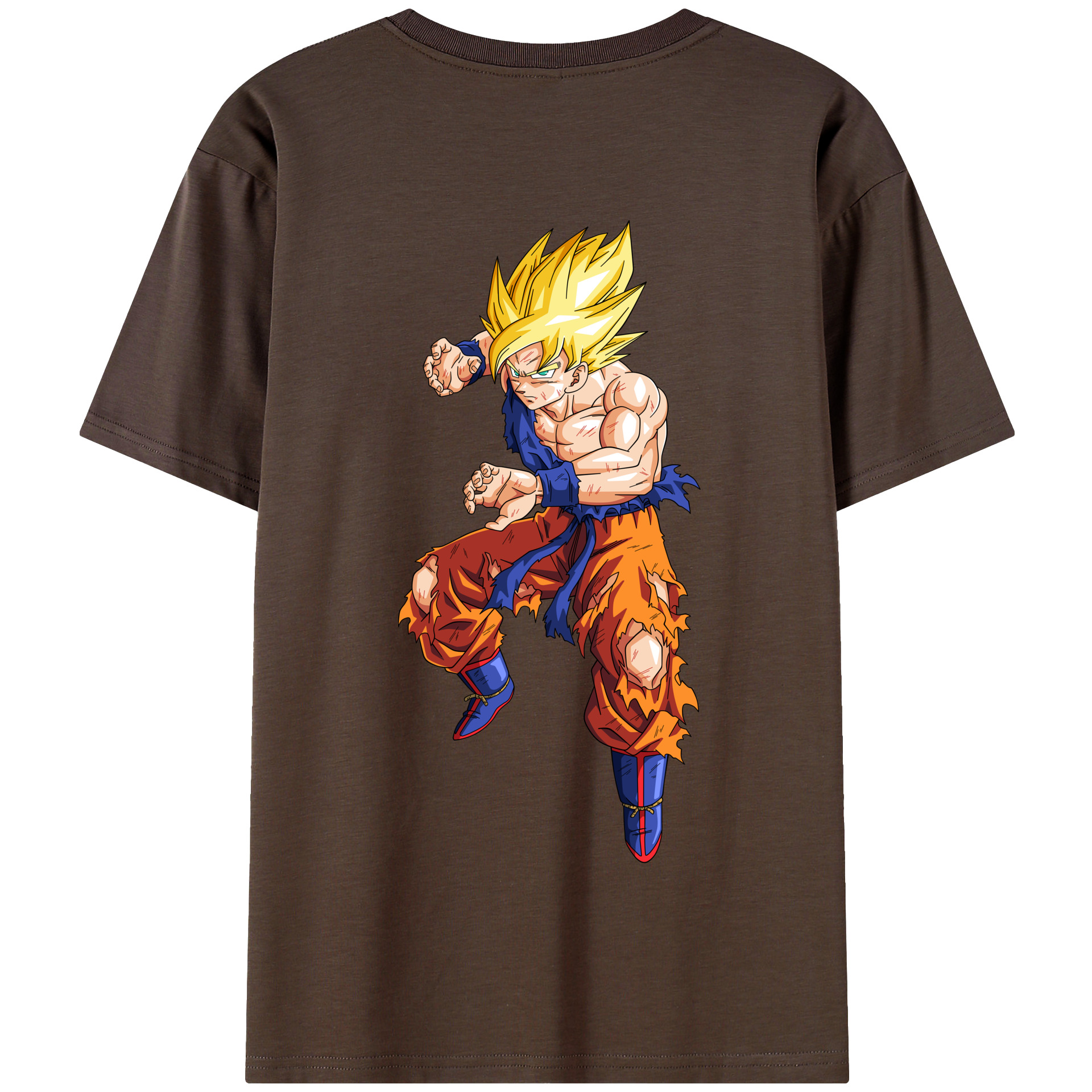 （画像用） ドラゴンボール 孫悟空（そん ごくう）Son Goku カカロット DRAGON BALL Kakarotto 綿100％半袖Tシャツ（背面プリント）