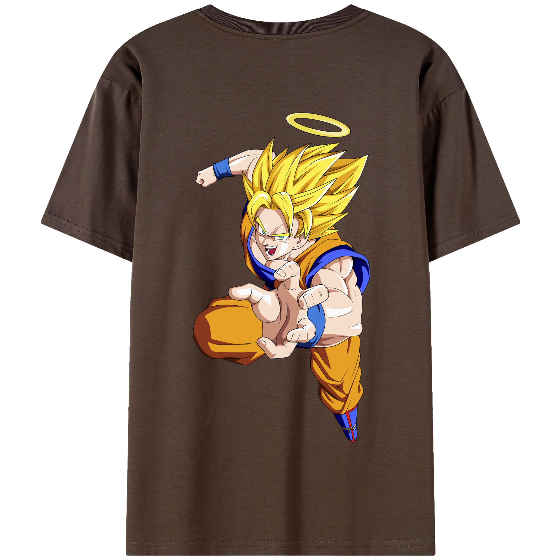 （画像用） ドラゴンボール 孫悟空（そん ごくう）Son Goku カカロット DRAGON BALL Kakarotto 綿100％半袖Tシャツ（背面プリント）
