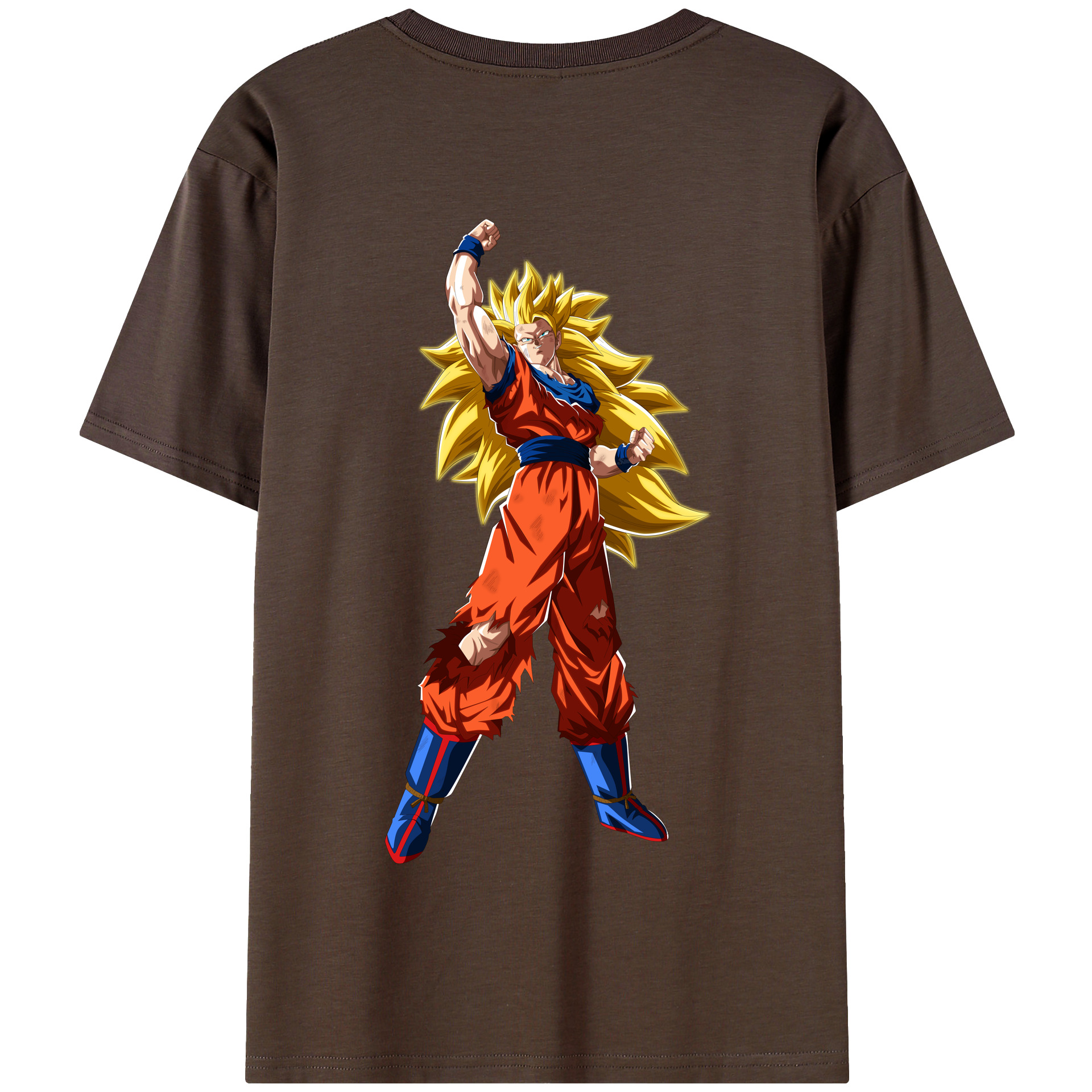 （画像用） ドラゴンボール 孫悟空（そん ごくう）Son Goku カカロット DRAGON BALL Kakarotto 綿100％半袖Tシャツ（背面プリント）