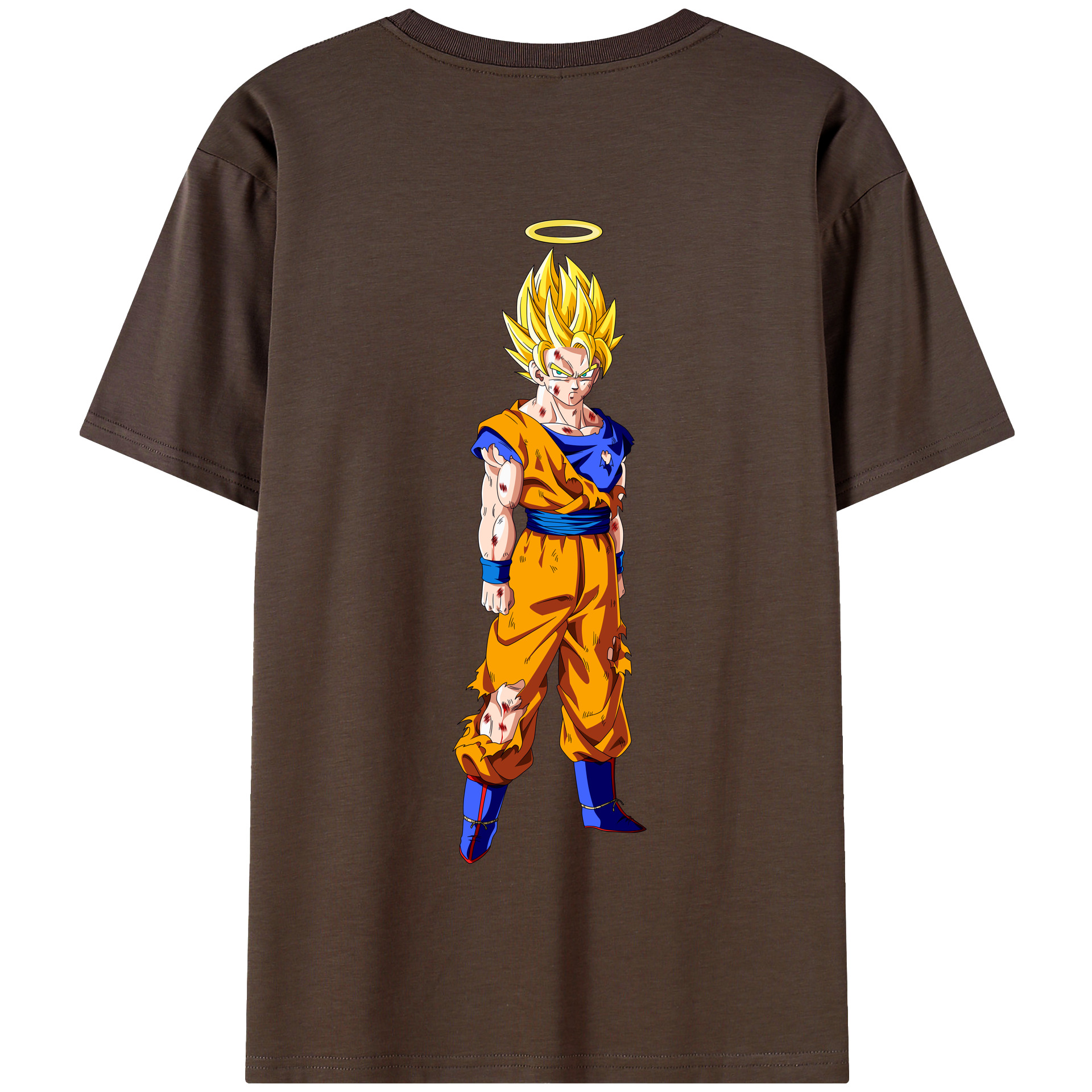 （画像用） ドラゴンボール 孫悟空（そん ごくう）Son Goku カカロット DRAGON BALL Kakarotto 綿100％半袖Tシャツ（背面プリント）