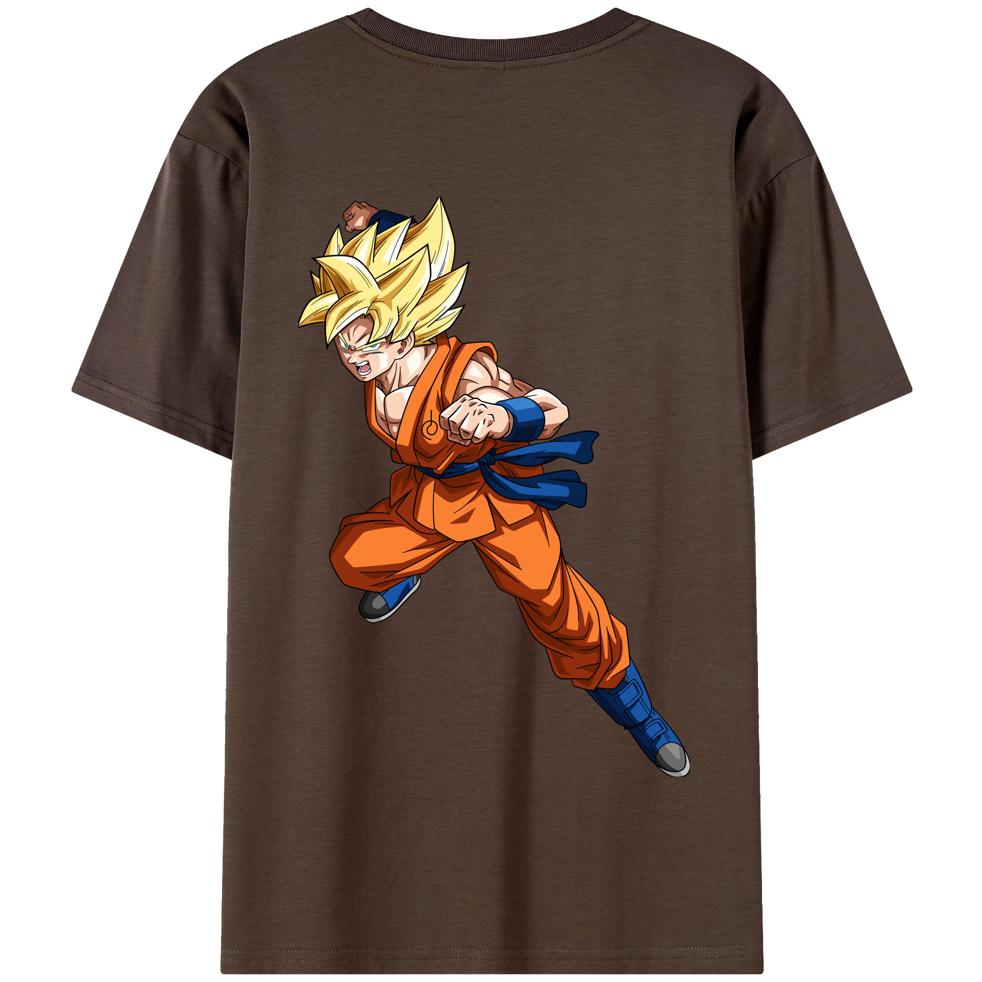 （画像用） ドラゴンボール 孫悟空（そん ごくう）Son Goku カカロット DRAGON BALL Kakarotto 綿100％半袖Tシャツ（背面プリント）