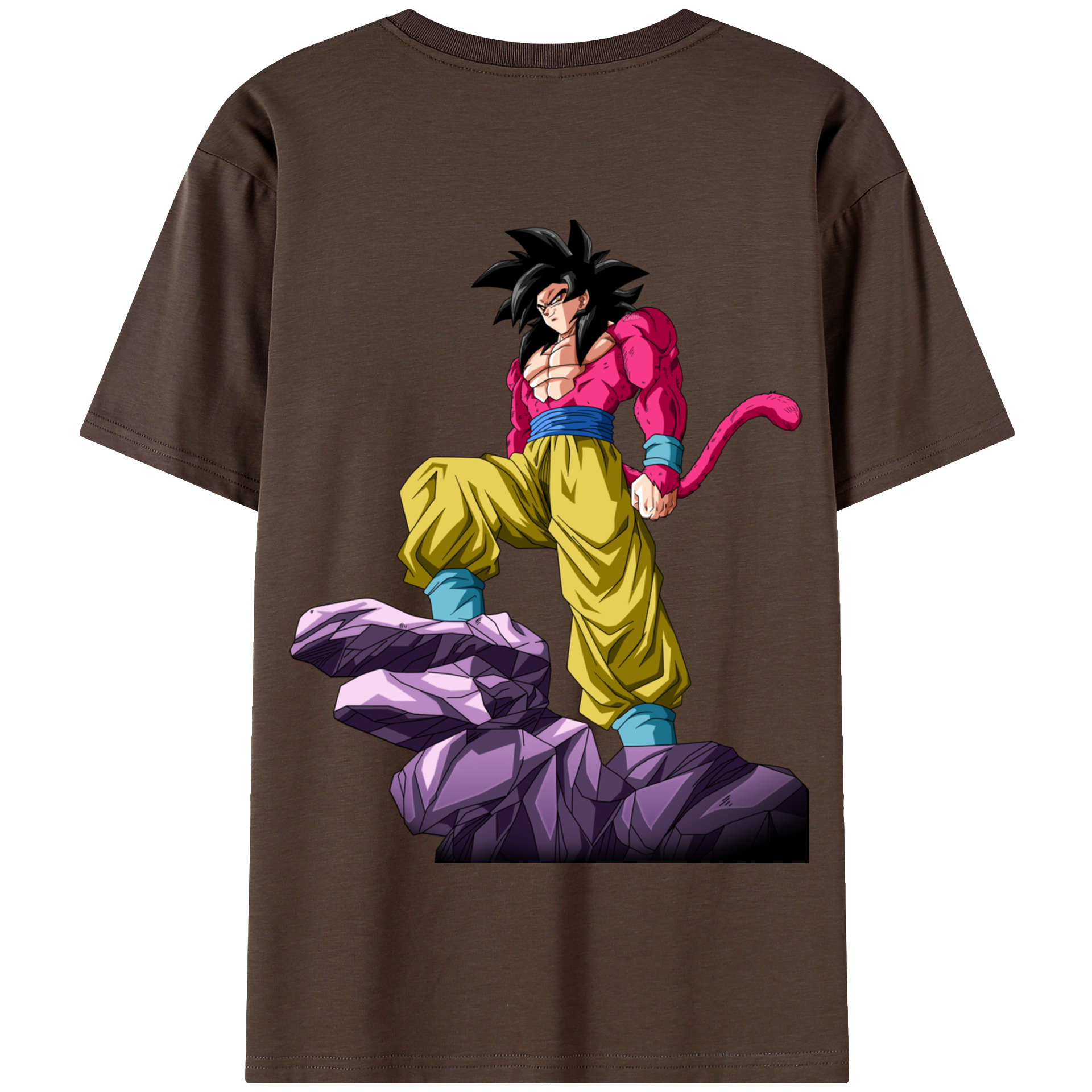 （画像用） ドラゴンボール 孫悟空（そん ごくう）Son Goku カカロット DRAGON BALL Kakarotto 綿100％半袖Tシャツ（背面プリント）