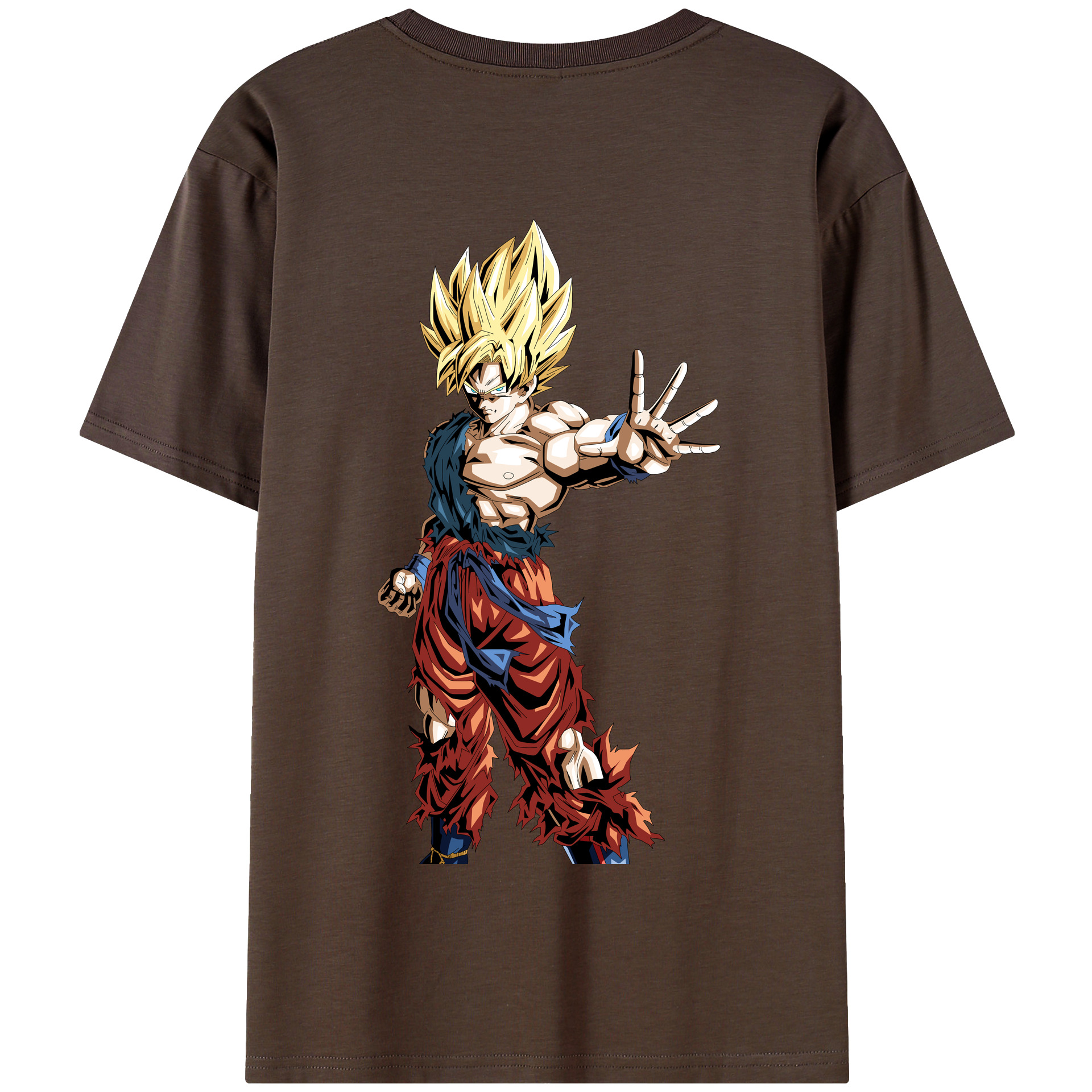 （画像用） ドラゴンボール 孫悟空（そん ごくう）Son Goku カカロット DRAGON BALL Kakarotto 綿100％半袖Tシャツ（背面プリント）