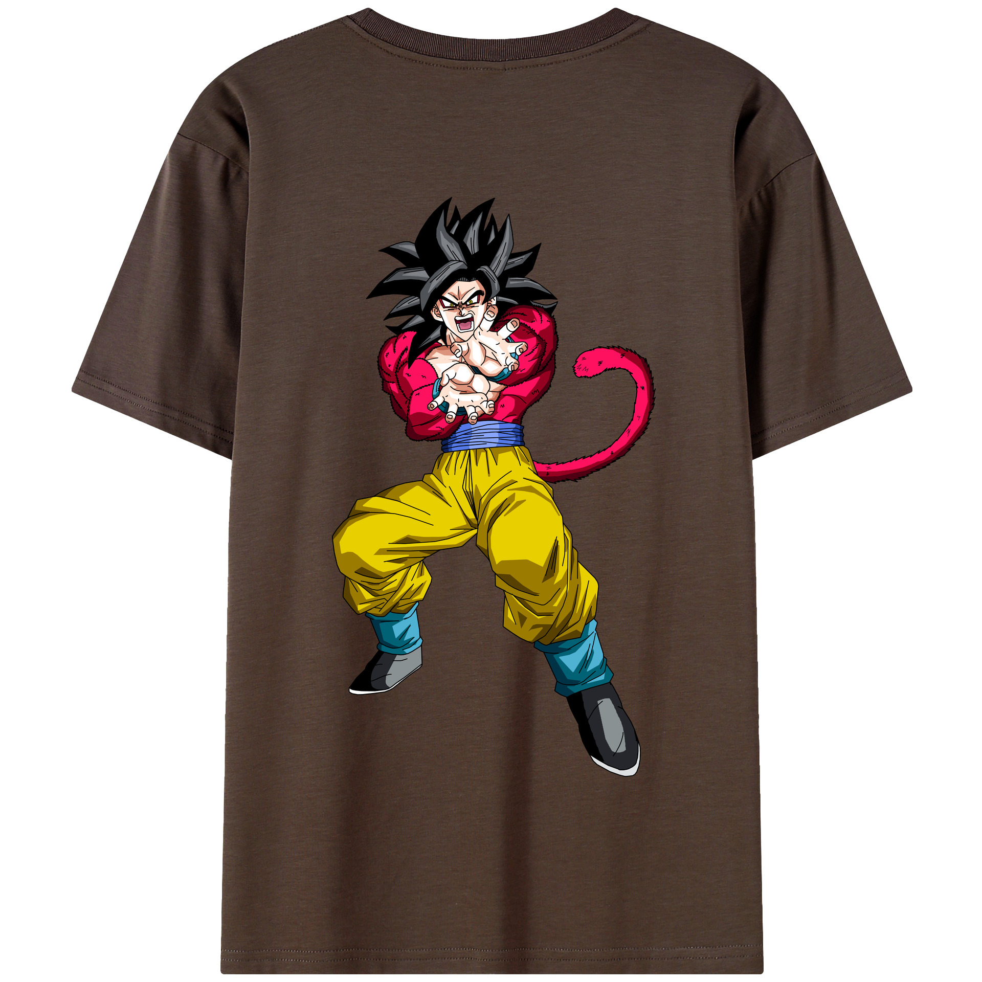 （画像用） ドラゴンボール 孫悟空（そん ごくう）Son Goku カカロット DRAGON BALL Kakarotto 綿100％半袖Tシャツ（背面プリント）