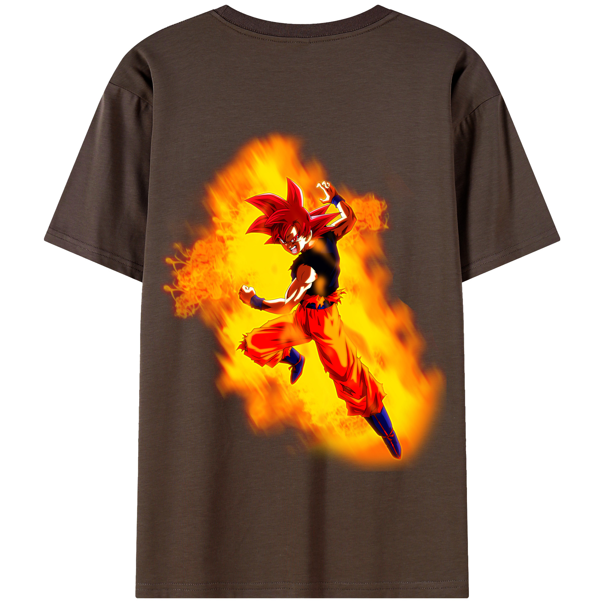 （画像用） ドラゴンボール 孫悟空（そん ごくう）Son Goku カカロット DRAGON BALL Kakarotto 綿100％半袖Tシャツ（背面プリント）