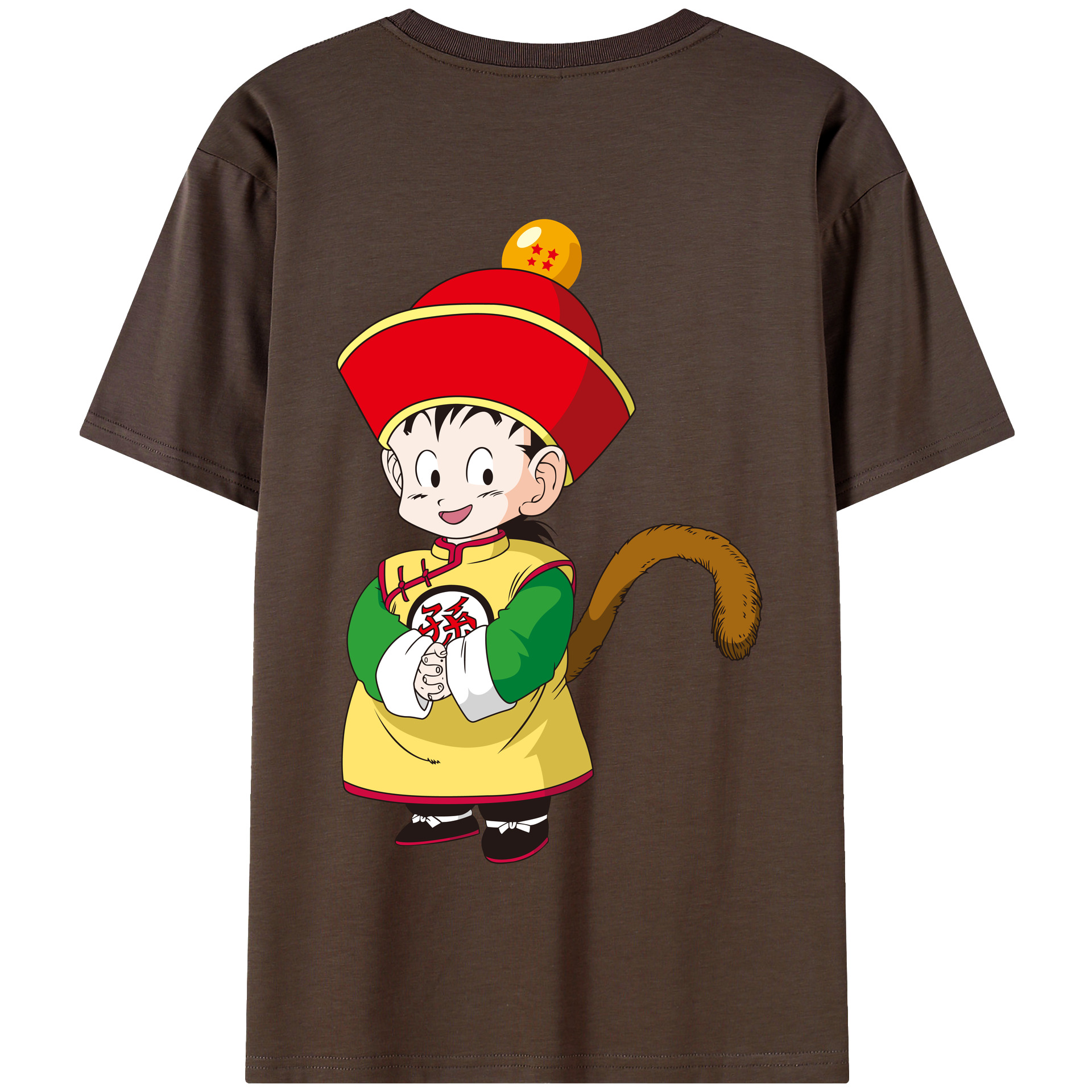 （画像用） ドラゴンボール 孫悟空（そん ごくう）Son Goku カカロット DRAGON BALL Kakarotto 綿100％半袖Tシャツ（背面プリント）