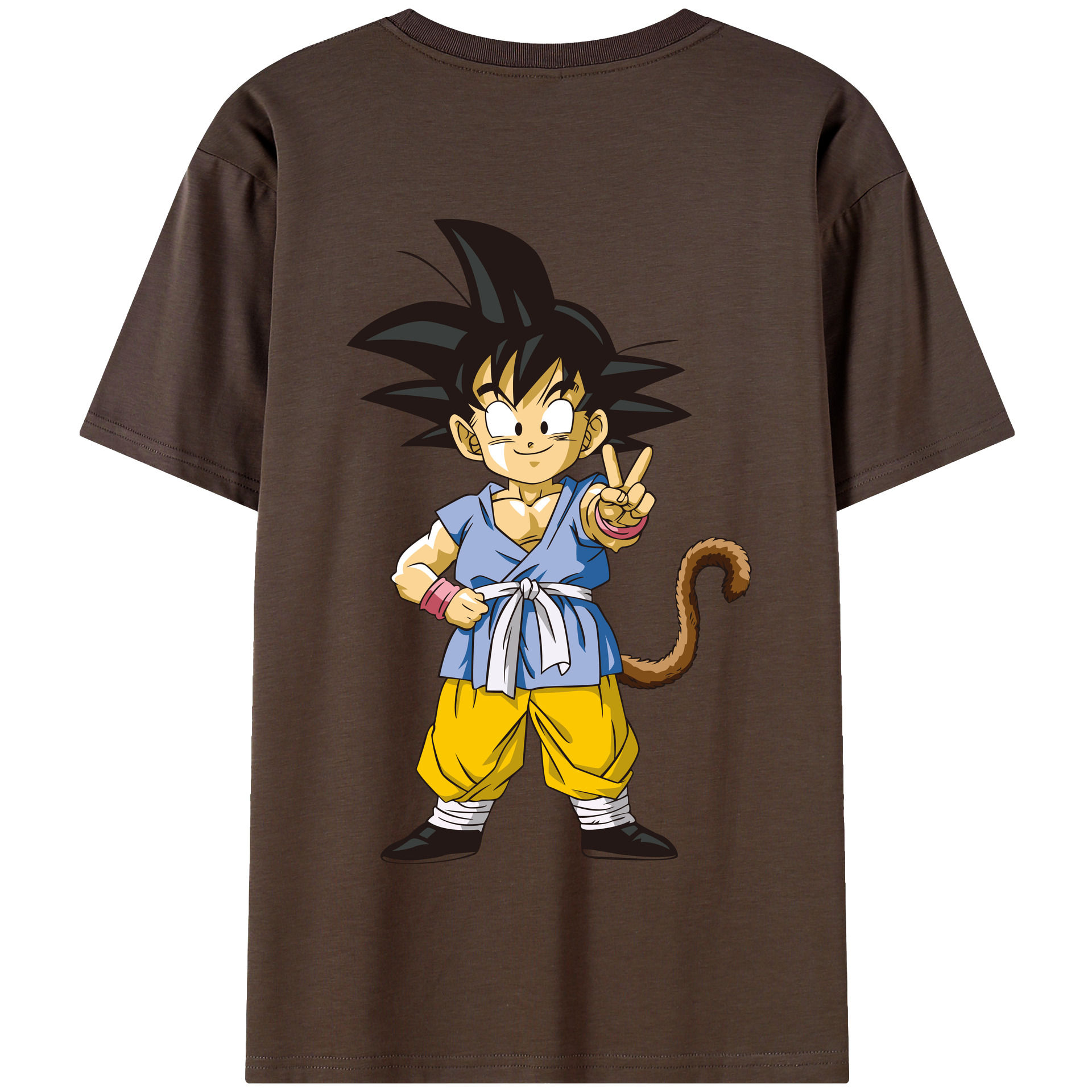 （画像用） ドラゴンボール 孫悟空（そん ごくう）Son Goku カカロット DRAGON BALL Kakarotto 綿100％半袖Tシャツ（背面プリント）