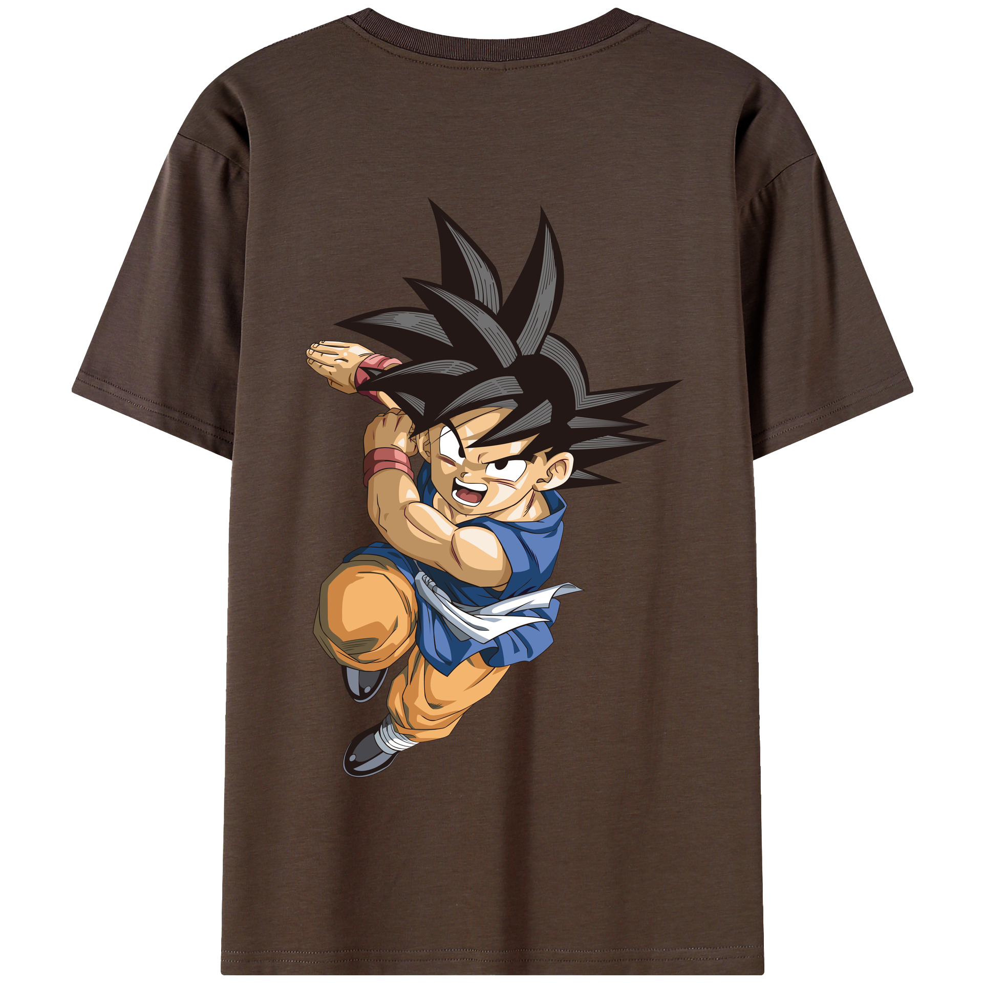 （画像用） ドラゴンボール 孫悟空（そん ごくう）Son Goku カカロット DRAGON BALL Kakarotto 綿100％半袖Tシャツ（背面プリント）