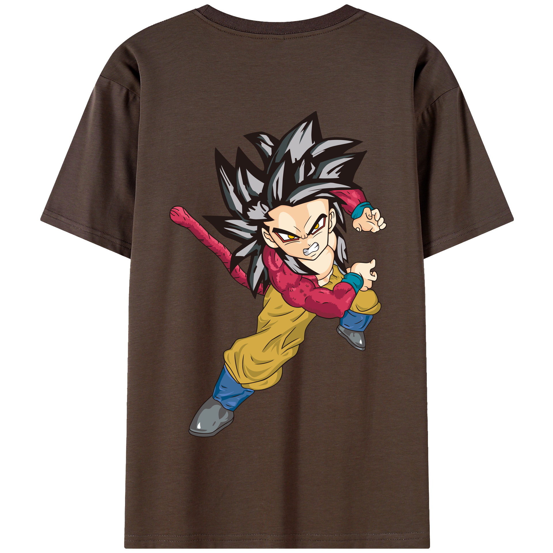 （画像用） ドラゴンボール 孫悟空（そん ごくう）Son Goku カカロット DRAGON BALL Kakarotto 綿100％半袖Tシャツ（背面プリント）