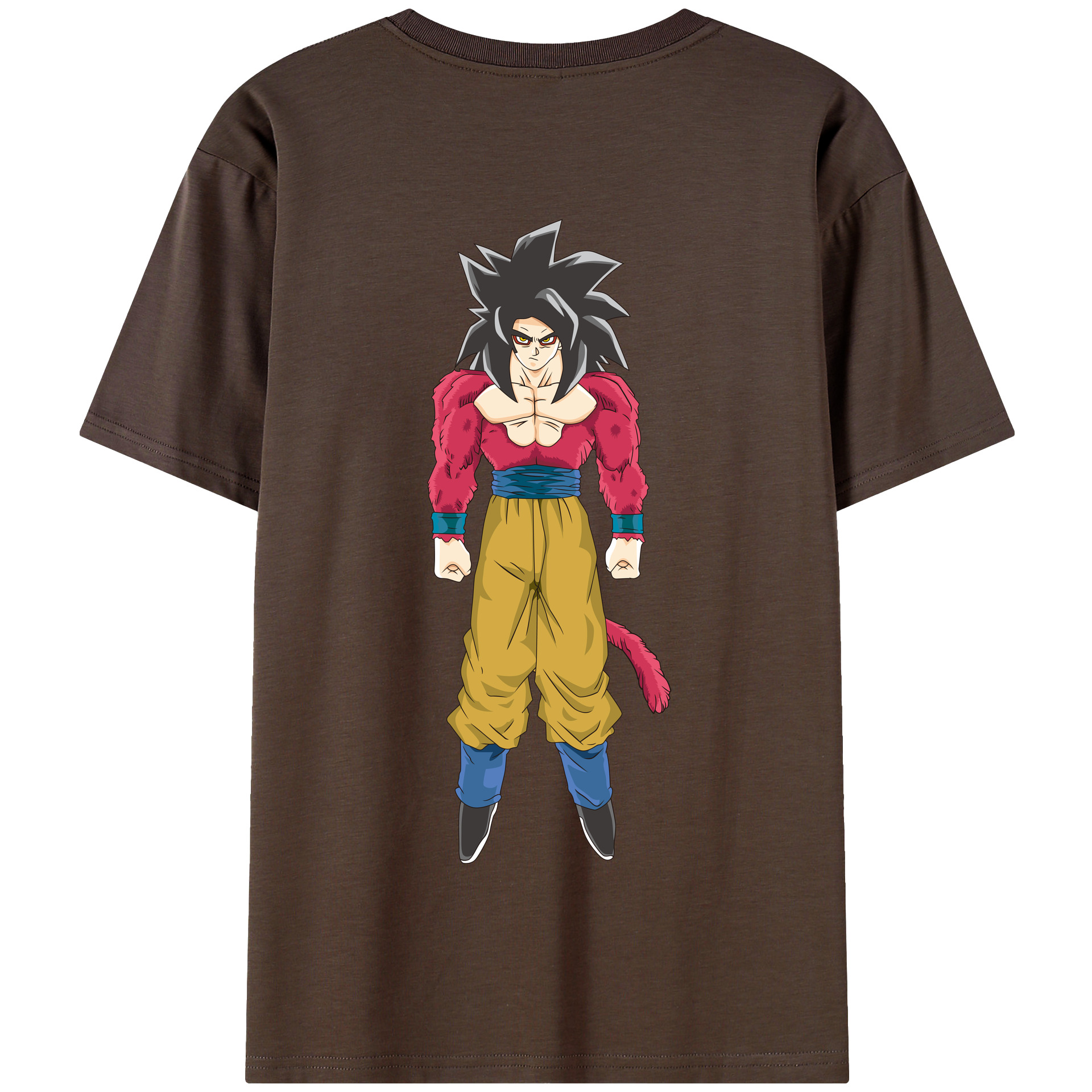（画像用） ドラゴンボール 孫悟空（そん ごくう）Son Goku カカロット DRAGON BALL Kakarotto 綿100％半袖Tシャツ（背面プリント）