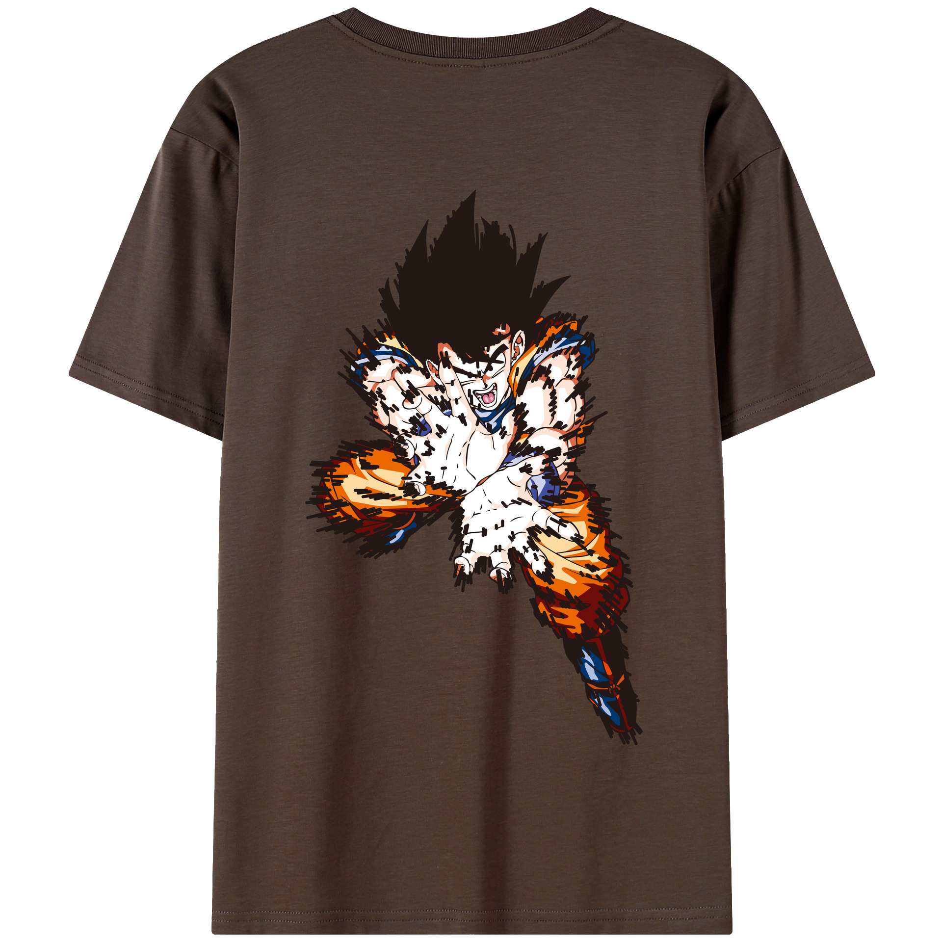 （画像用） ドラゴンボール 孫悟空（そん ごくう）Son Goku カカロット DRAGON BALL Kakarotto 綿100％半袖Tシャツ（背面プリント）