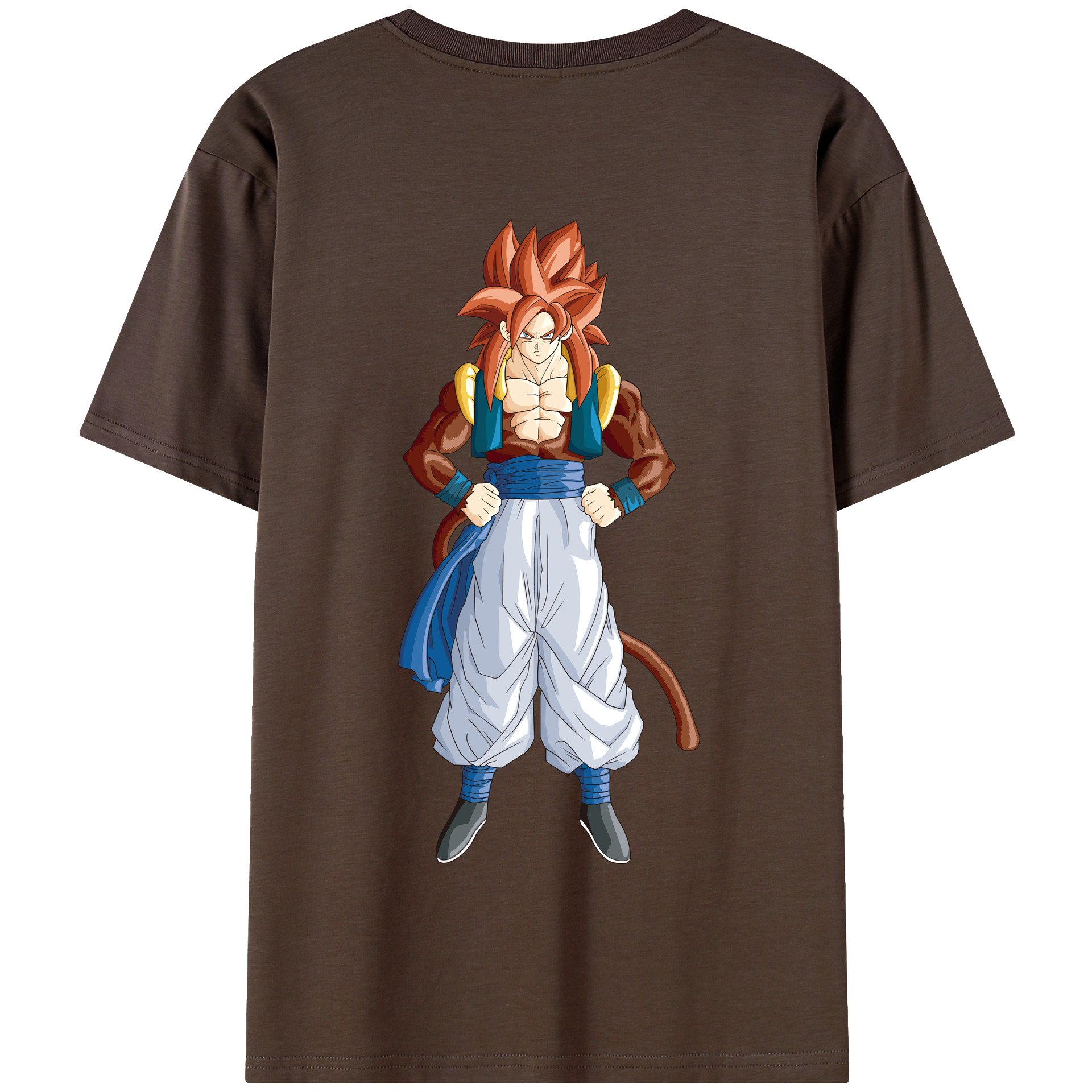 （画像用） ドラゴンボール 孫悟空（そん ごくう）Son Goku カカロット DRAGON BALL Kakarotto 綿100％半袖Tシャツ（背面プリント）
