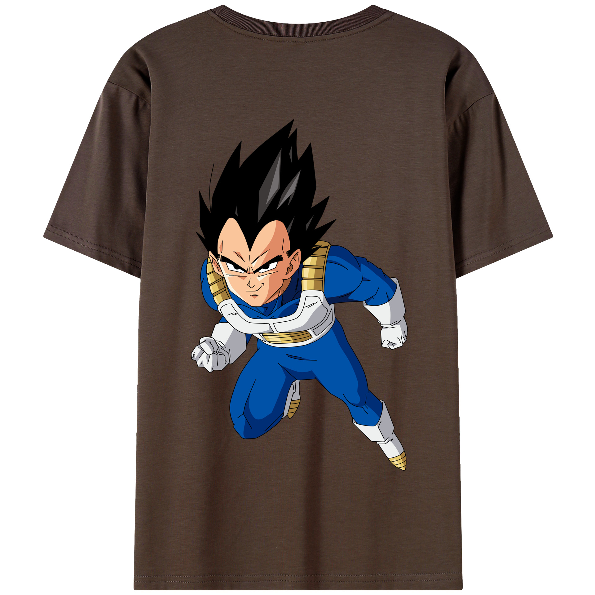 （画像用） ドラゴンボール ベジータ四世（Bejīta Yonsei）DRAGON BALL Vegeta IV 綿100％半袖Tシャツ（背面プリント）