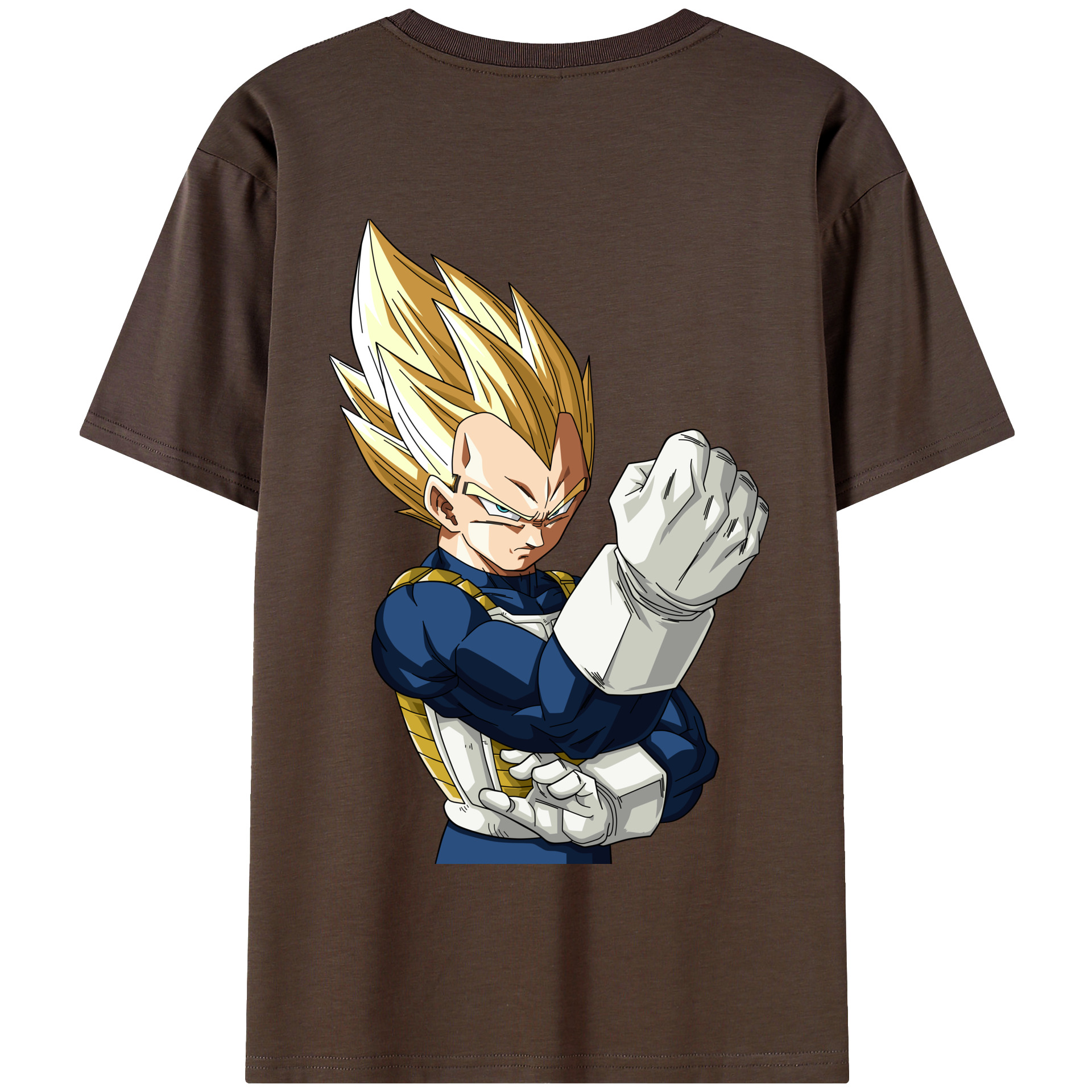 （画像用） ドラゴンボール ベジータ四世（Bejīta Yonsei）DRAGON BALL Vegeta IV 綿100％半袖Tシャツ（背面プリント）