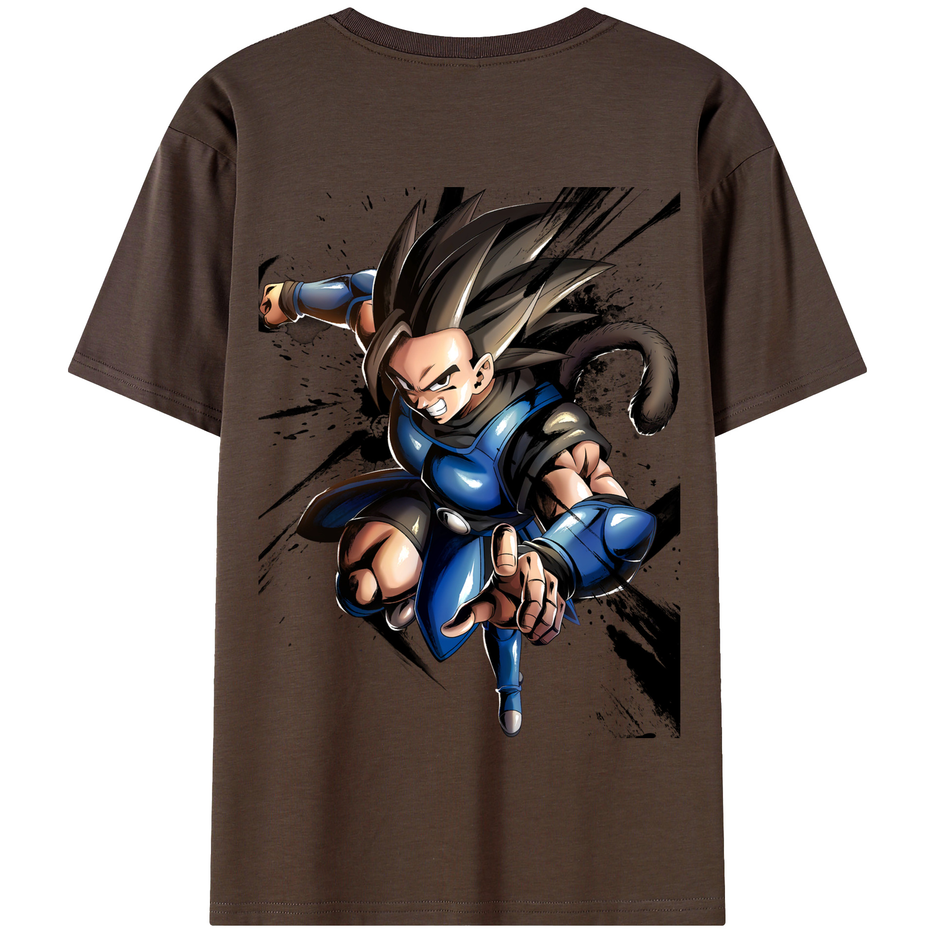 （画像用） ドラゴンボール ベジータ四世（Bejīta Yonsei）DRAGON BALL Vegeta IV 綿100％半袖Tシャツ（背面プリント）