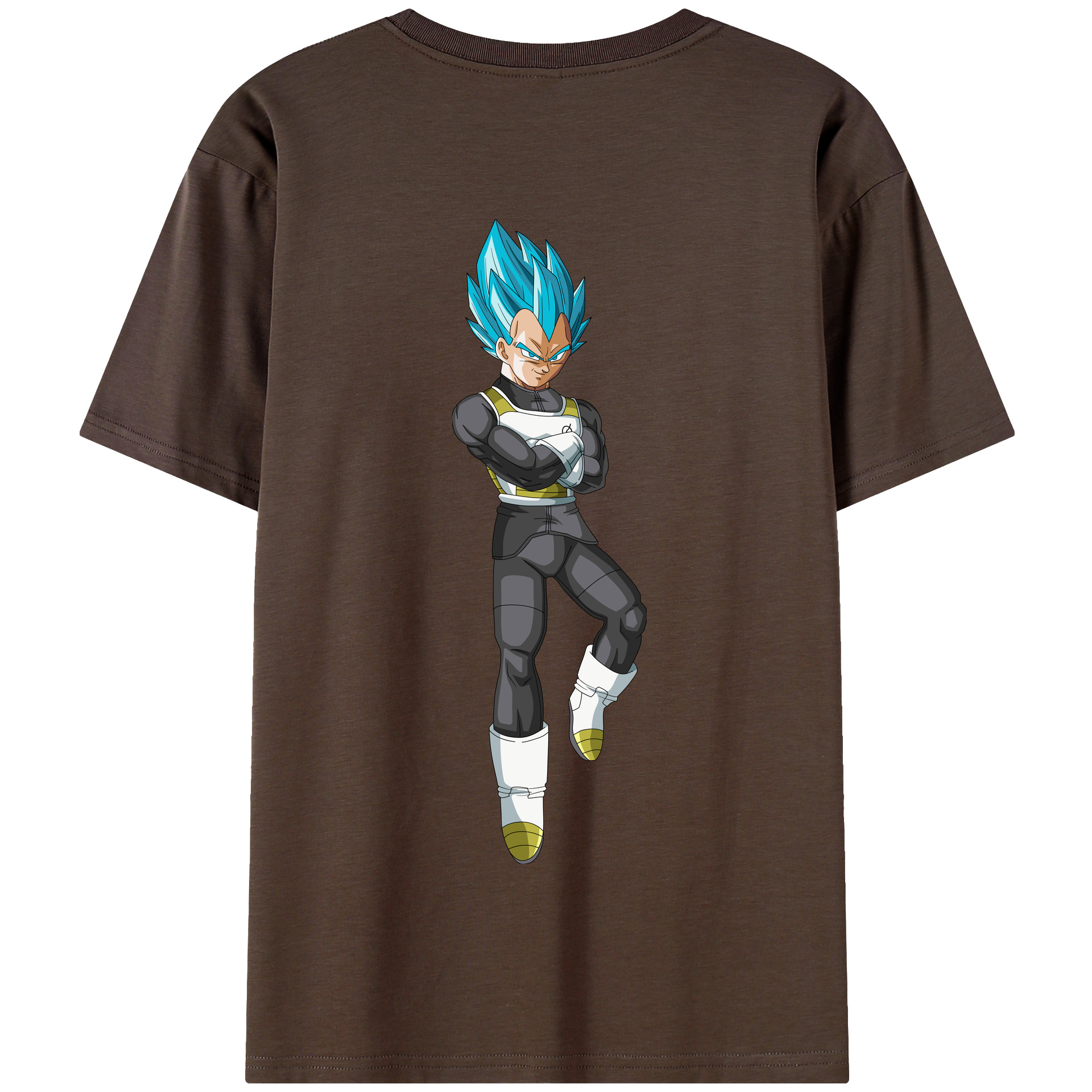 （画像用） ドラゴンボール ベジータ四世（Bejīta Yonsei）DRAGON BALL Vegeta IV 綿100％半袖Tシャツ（背面プリント）