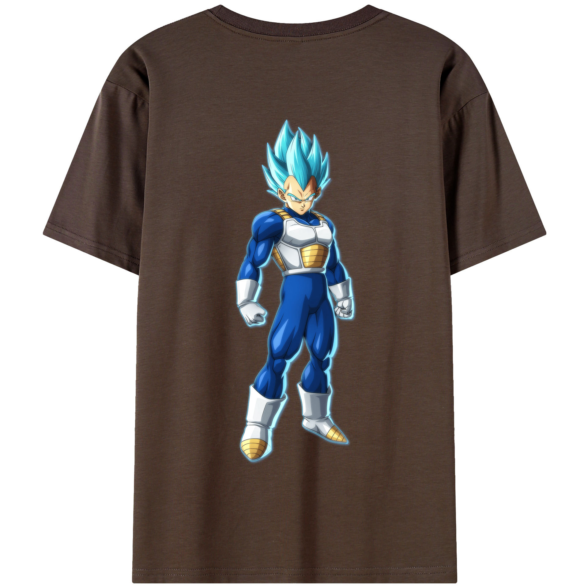 （画像用） ドラゴンボール ベジータ四世（Bejīta Yonsei）DRAGON BALL Vegeta IV 綿100％半袖Tシャツ（背面プリント）