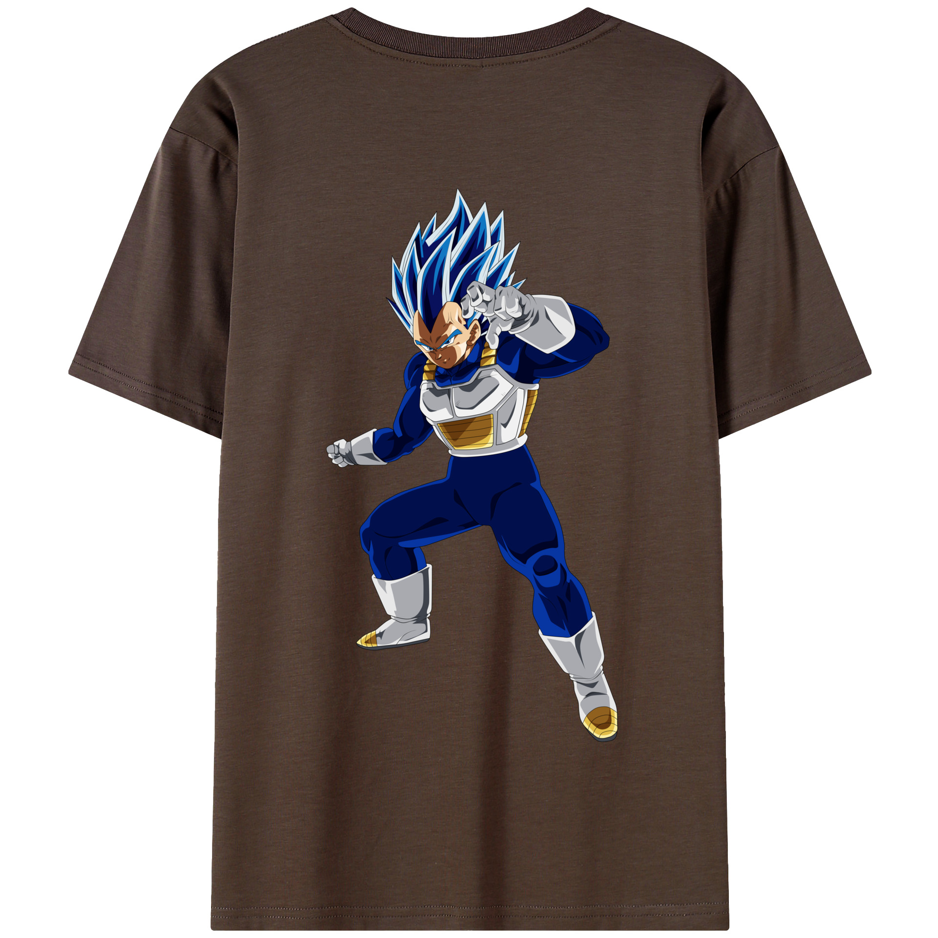 （画像用） ドラゴンボール ベジータ四世（Bejīta Yonsei）DRAGON BALL Vegeta IV 綿100％半袖Tシャツ（背面プリント）