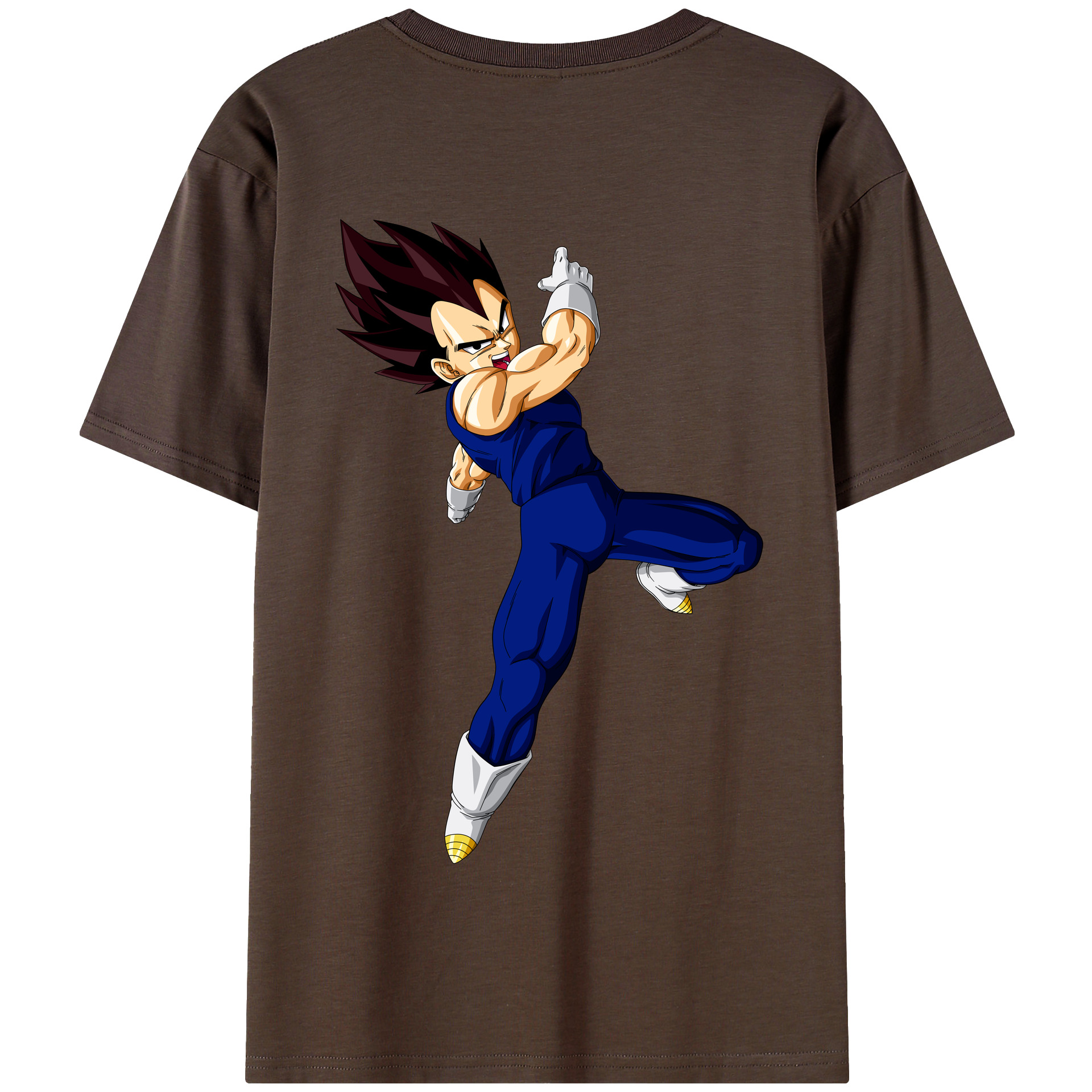 （画像用） ドラゴンボール ベジータ四世（Bejīta Yonsei）DRAGON BALL Vegeta IV 綿100％半袖Tシャツ（背面プリント）