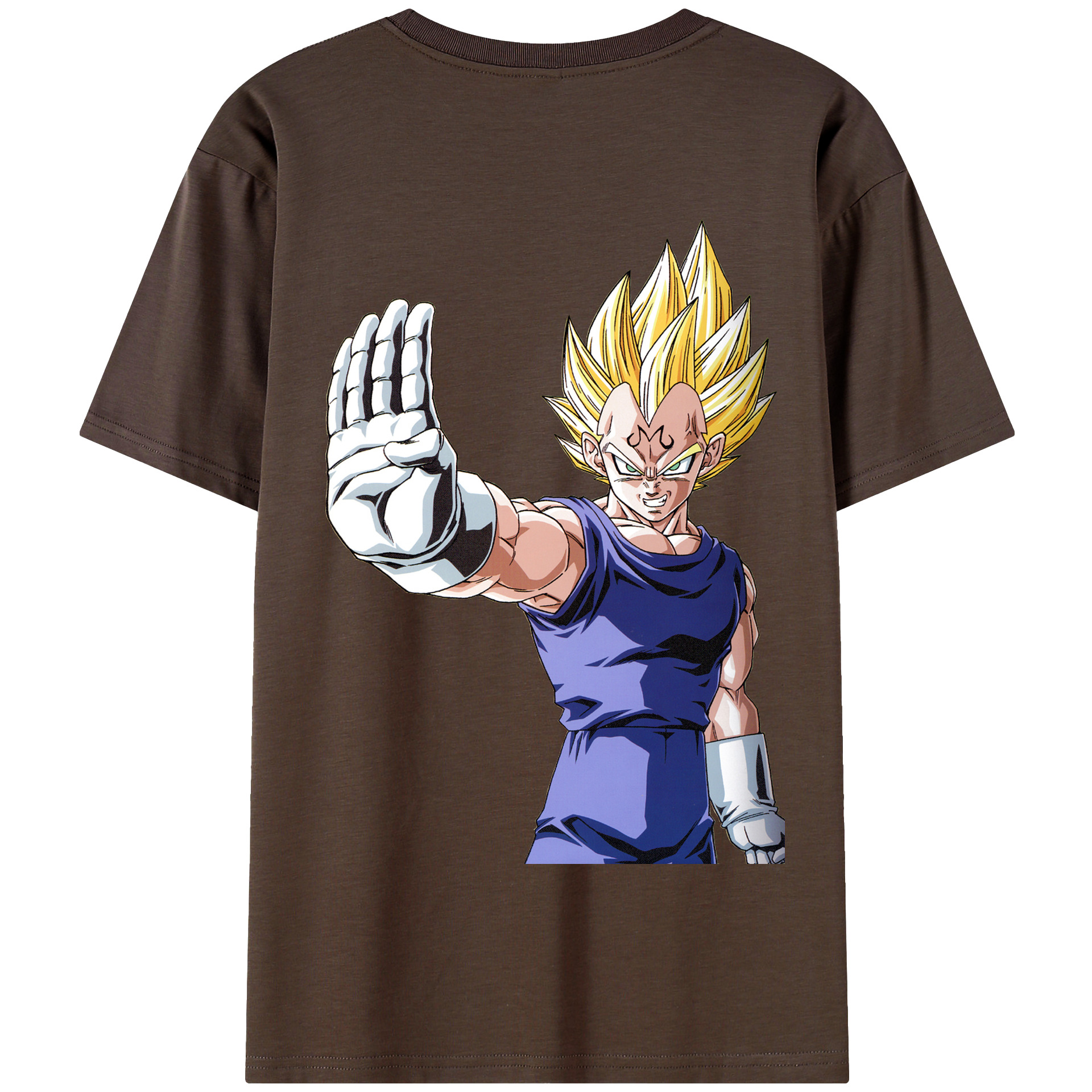 （画像用） ドラゴンボール ベジータ四世（Bejīta Yonsei）DRAGON BALL Vegeta IV 綿100％半袖Tシャツ（背面プリント）