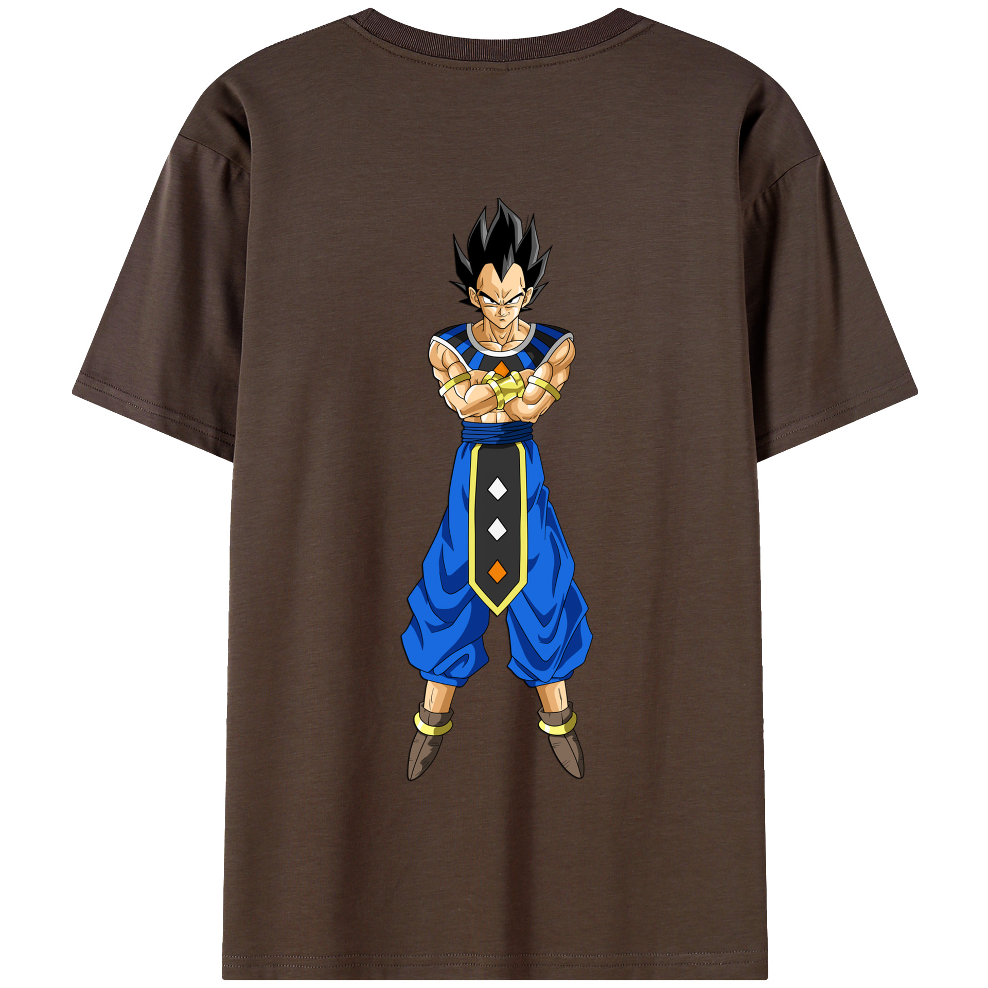 （画像用） ドラゴンボール ベジータ四世（Bejīta Yonsei）DRAGON BALL Vegeta IV 綿100％半袖Tシャツ（背面プリント）