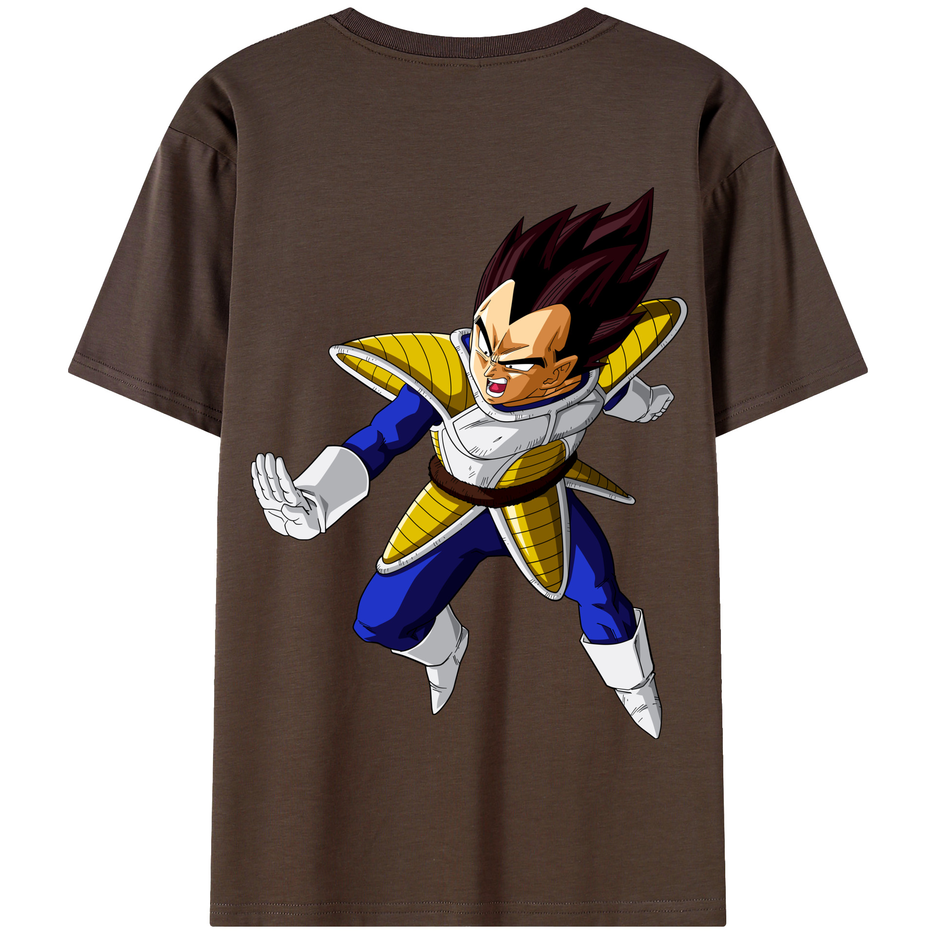 （画像用） ドラゴンボール ベジータ四世（Bejīta Yonsei）DRAGON BALL Vegeta IV 綿100％半袖Tシャツ（背面プリント）
