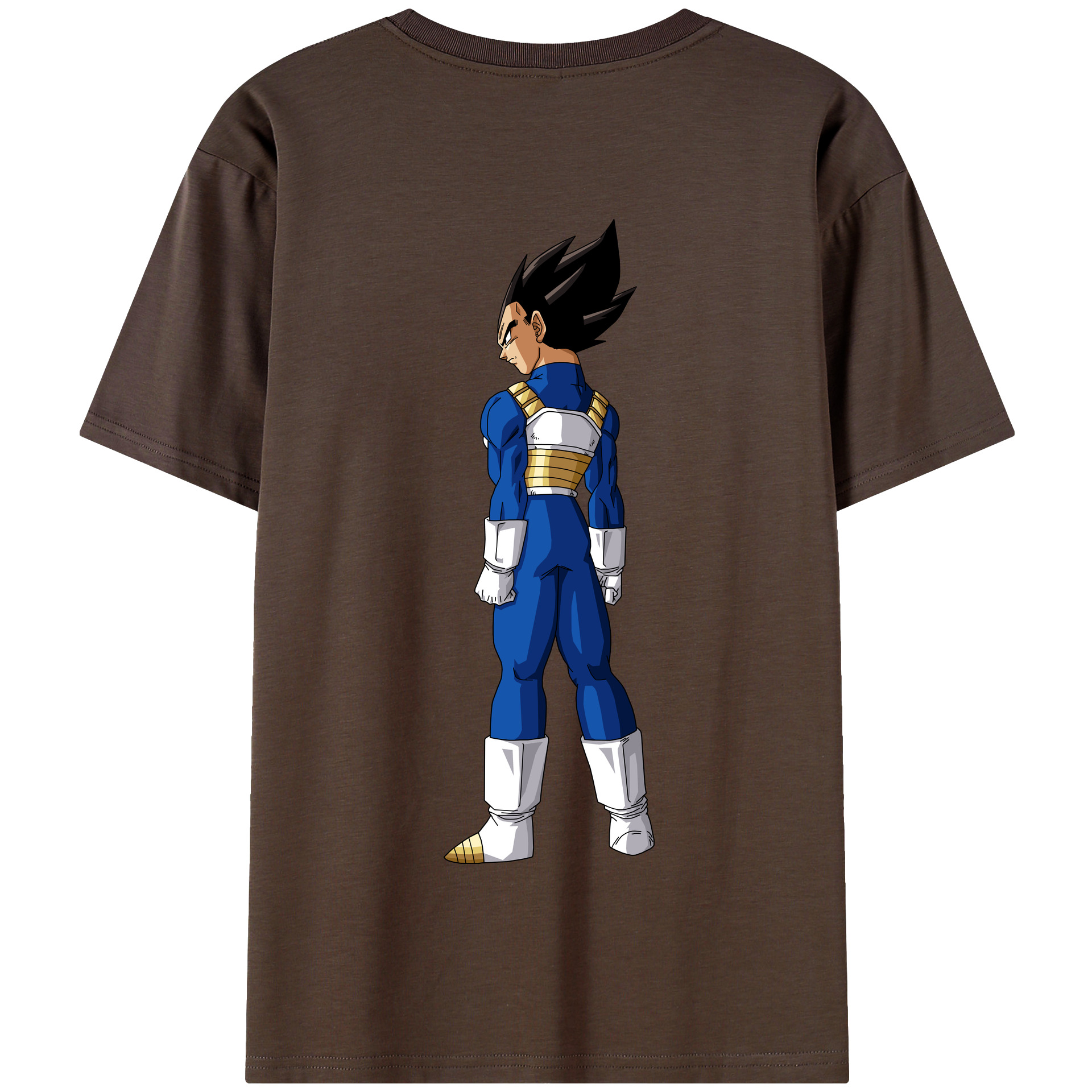 （画像用） ドラゴンボール ベジータ四世（Bejīta Yonsei）DRAGON BALL Vegeta IV 綿100％半袖Tシャツ（背面プリント）