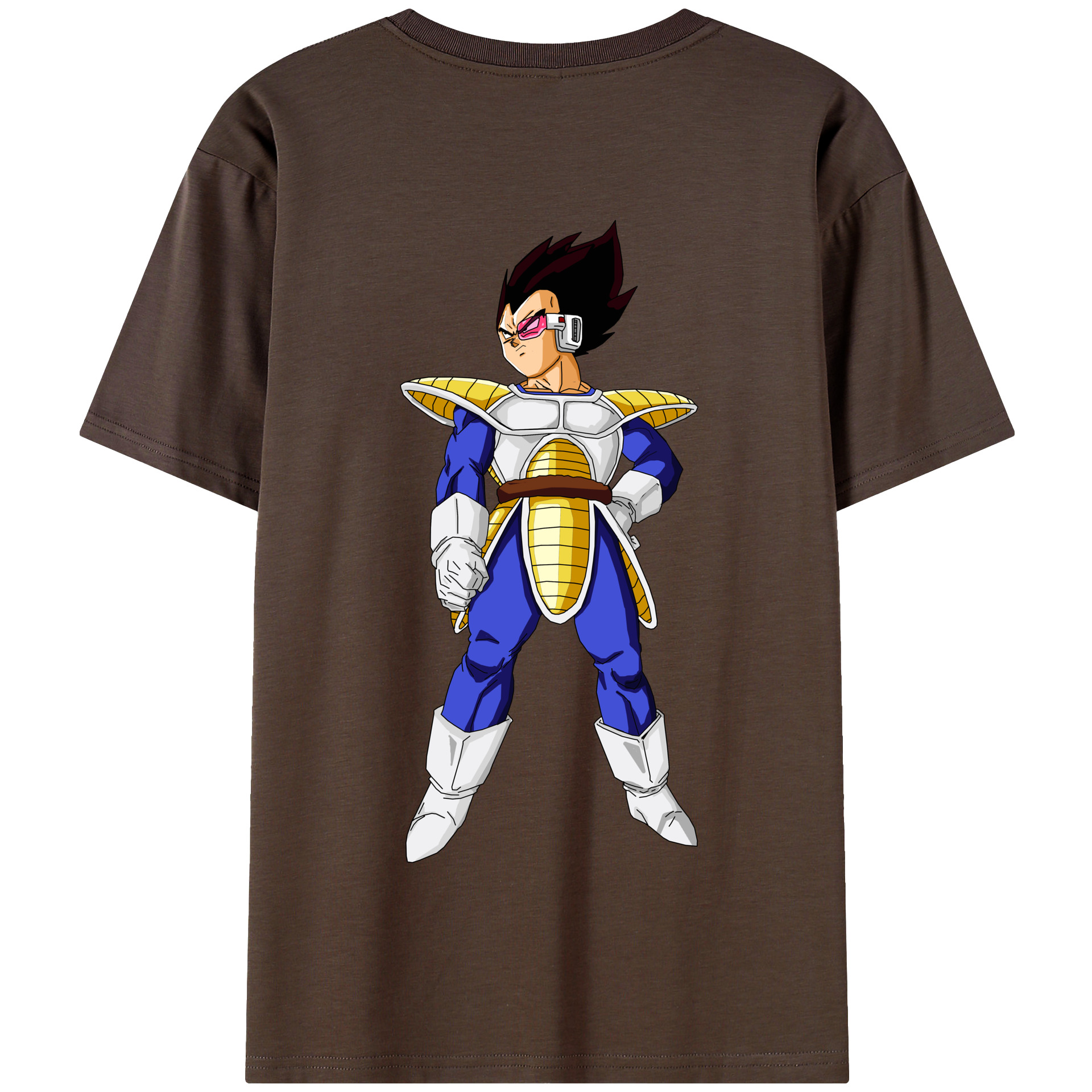 （画像用） ドラゴンボール ベジータ四世（Bejīta Yonsei）DRAGON BALL Vegeta IV 綿100％半袖Tシャツ（背面プリント）