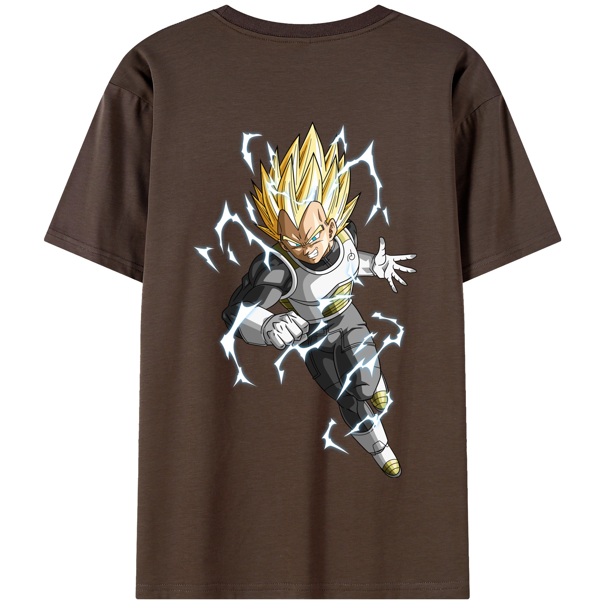 （画像用） ドラゴンボール ベジータ四世（Bejīta Yonsei）DRAGON BALL Vegeta IV 綿100％半袖Tシャツ（背面プリント）