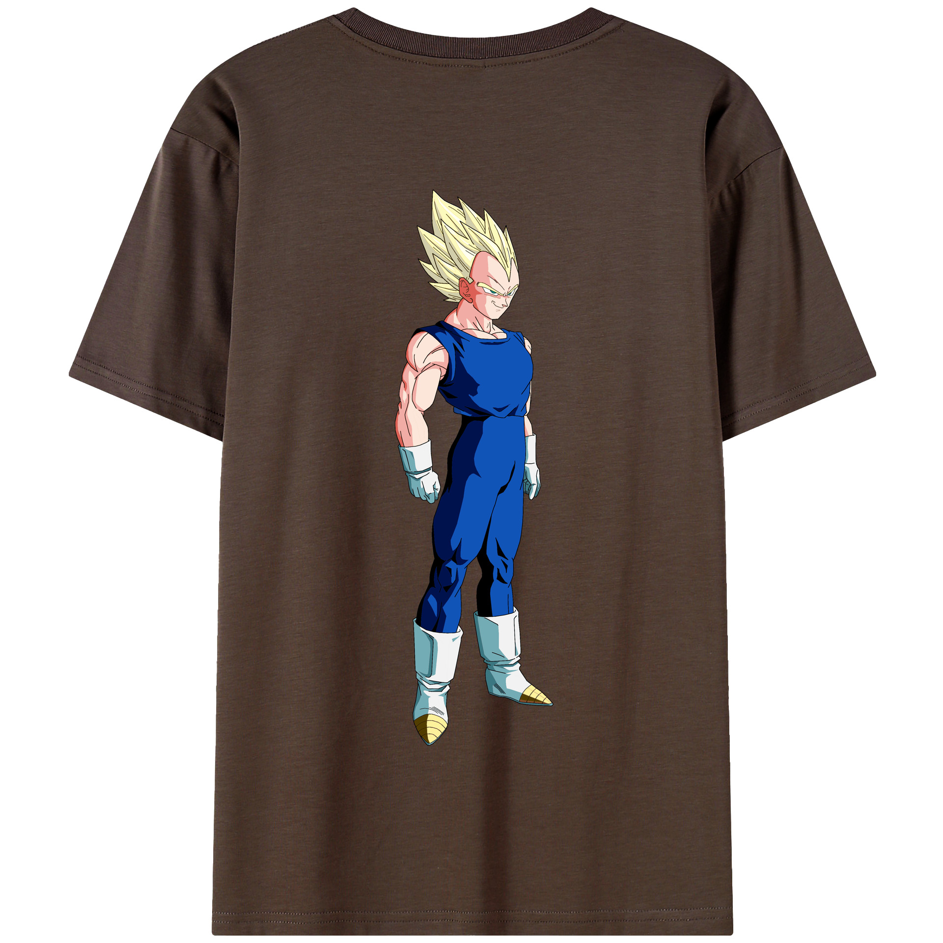 （画像用） ドラゴンボール ベジータ四世（Bejīta Yonsei）DRAGON BALL Vegeta IV 綿100％半袖Tシャツ（背面プリント）