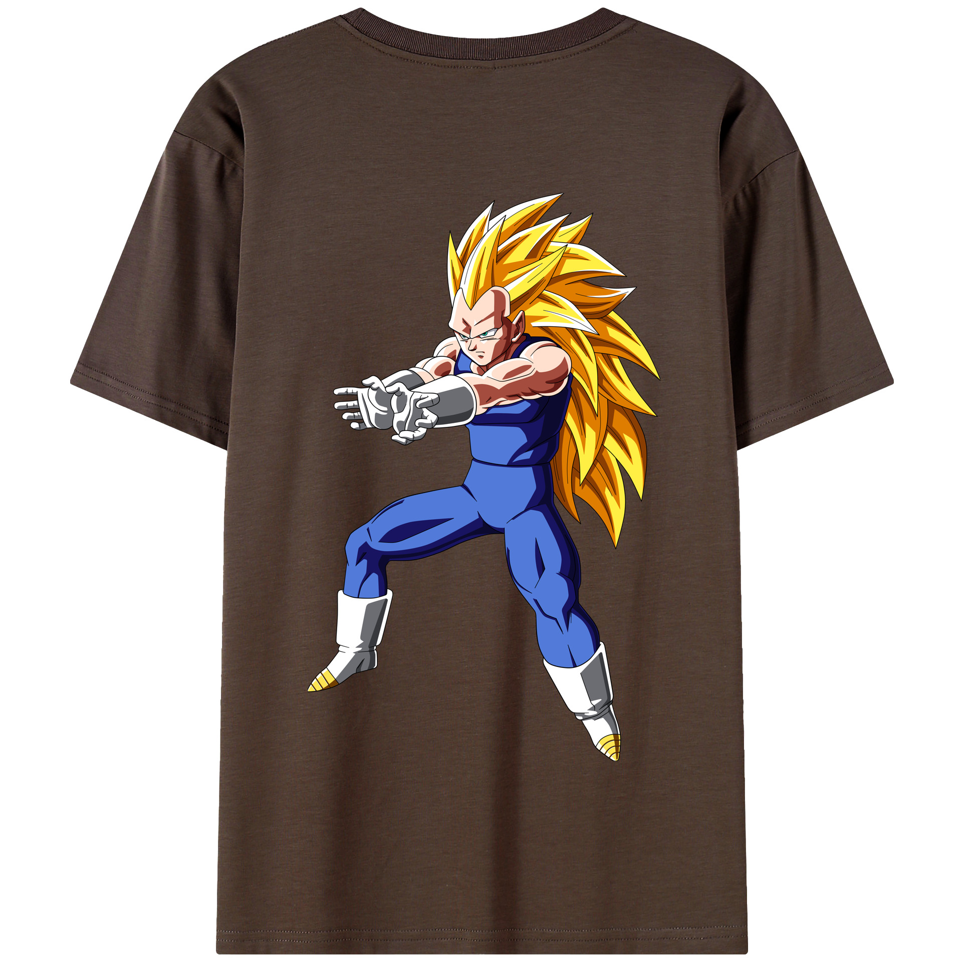 （画像用） ドラゴンボール ベジータ四世（Bejīta Yonsei）DRAGON BALL Vegeta IV 綿100％半袖Tシャツ（背面プリント）