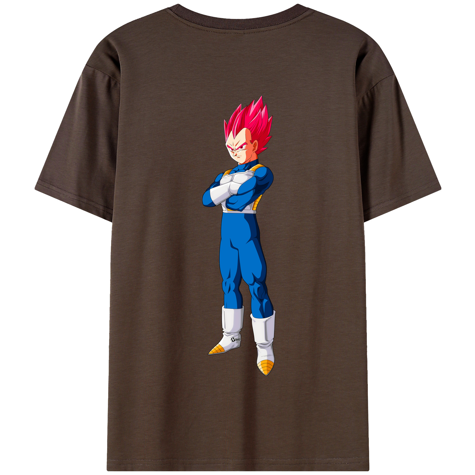 （画像用） ドラゴンボール ベジータ四世（Bejīta Yonsei）DRAGON BALL Vegeta IV 綿100％半袖Tシャツ（背面プリント）