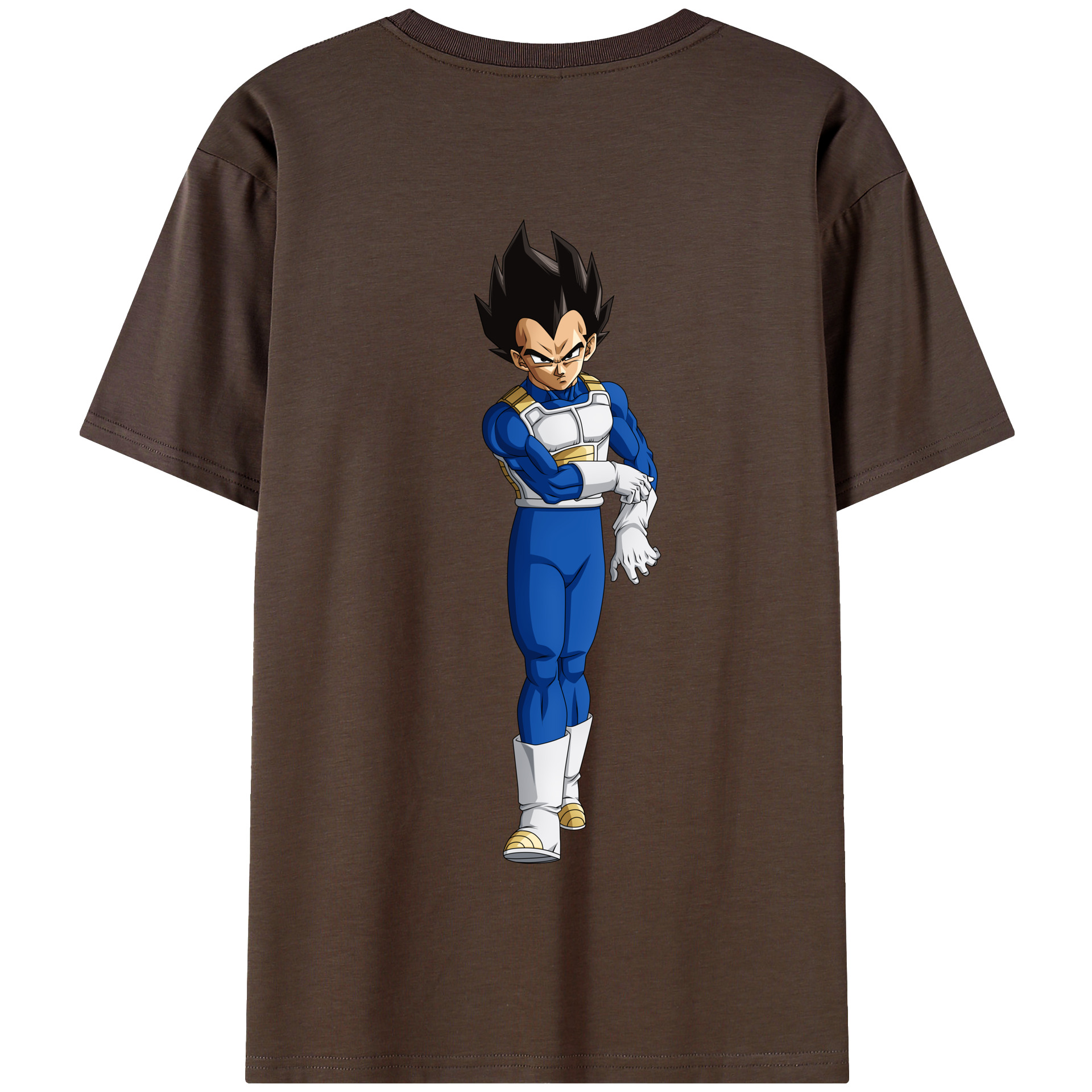 （画像用） ドラゴンボール ベジータ四世（Bejīta Yonsei）DRAGON BALL Vegeta IV 綿100％半袖Tシャツ（背面プリント）