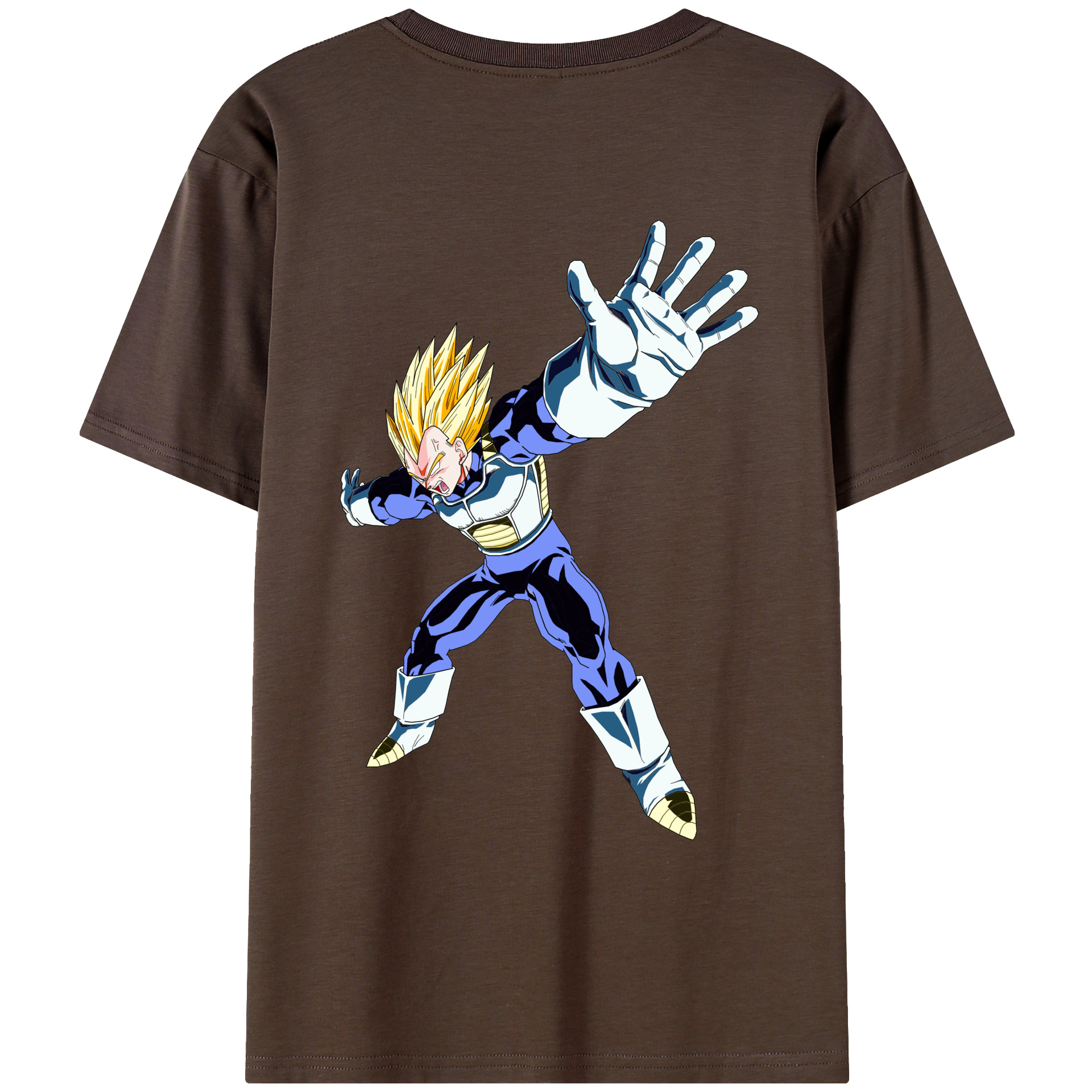 （画像用） ドラゴンボール ベジータ四世（Bejīta Yonsei）DRAGON BALL Vegeta IV 綿100％半袖Tシャツ（背面プリント）
