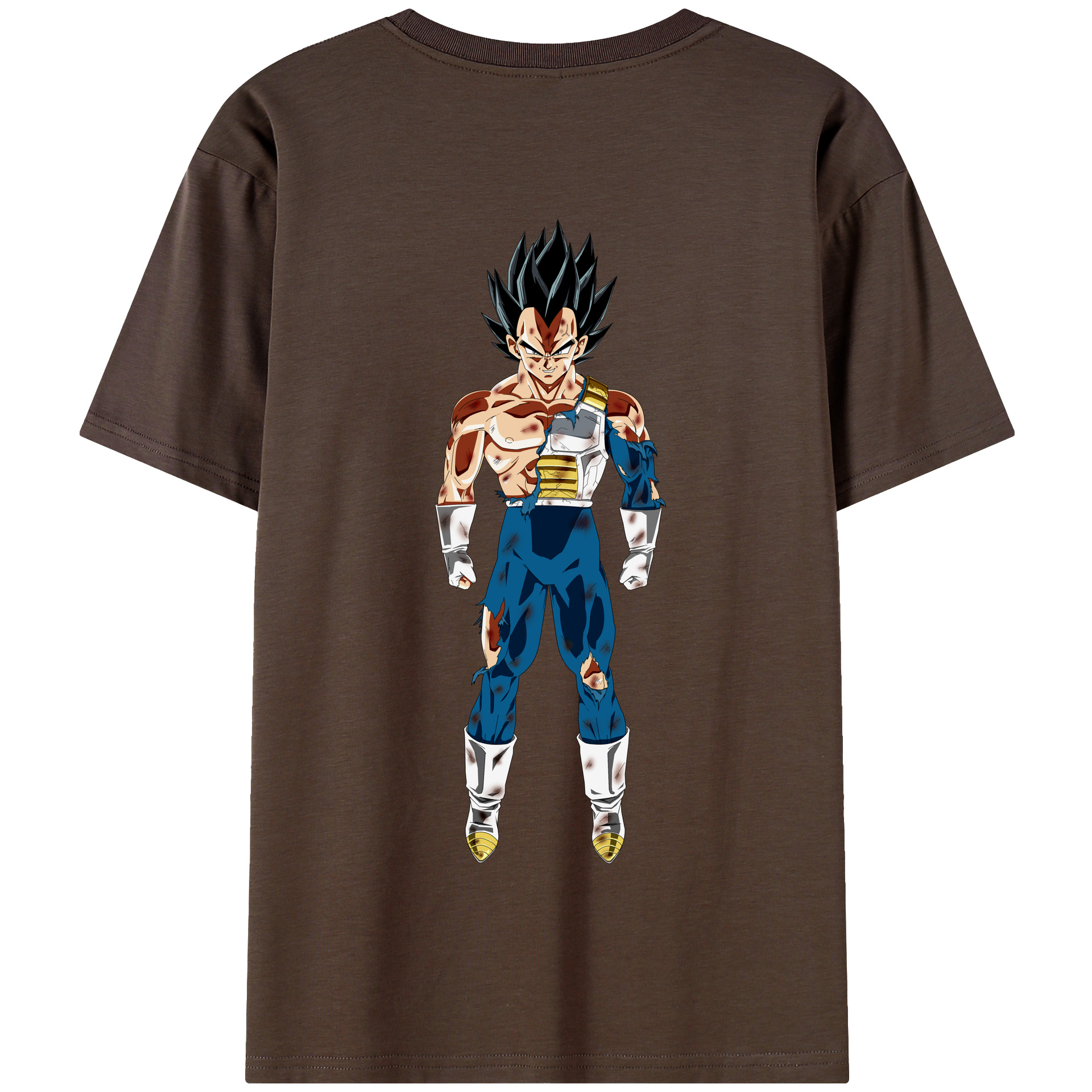 （画像用） ドラゴンボール ベジータ四世（Bejīta Yonsei）DRAGON BALL Vegeta IV 綿100％半袖Tシャツ（背面プリント）