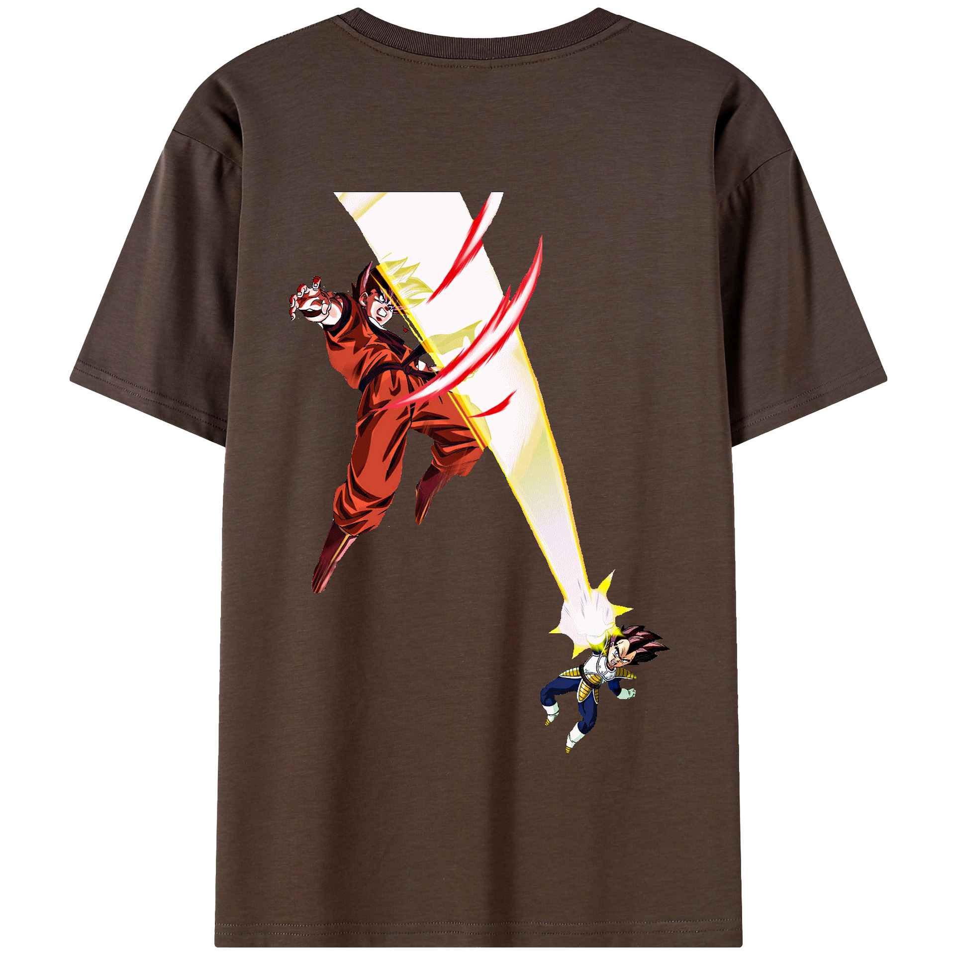 （画像用） ドラゴンボール ベジータ四世（Bejīta Yonsei）DRAGON BALL Vegeta IV 綿100％半袖Tシャツ（背面プリント）