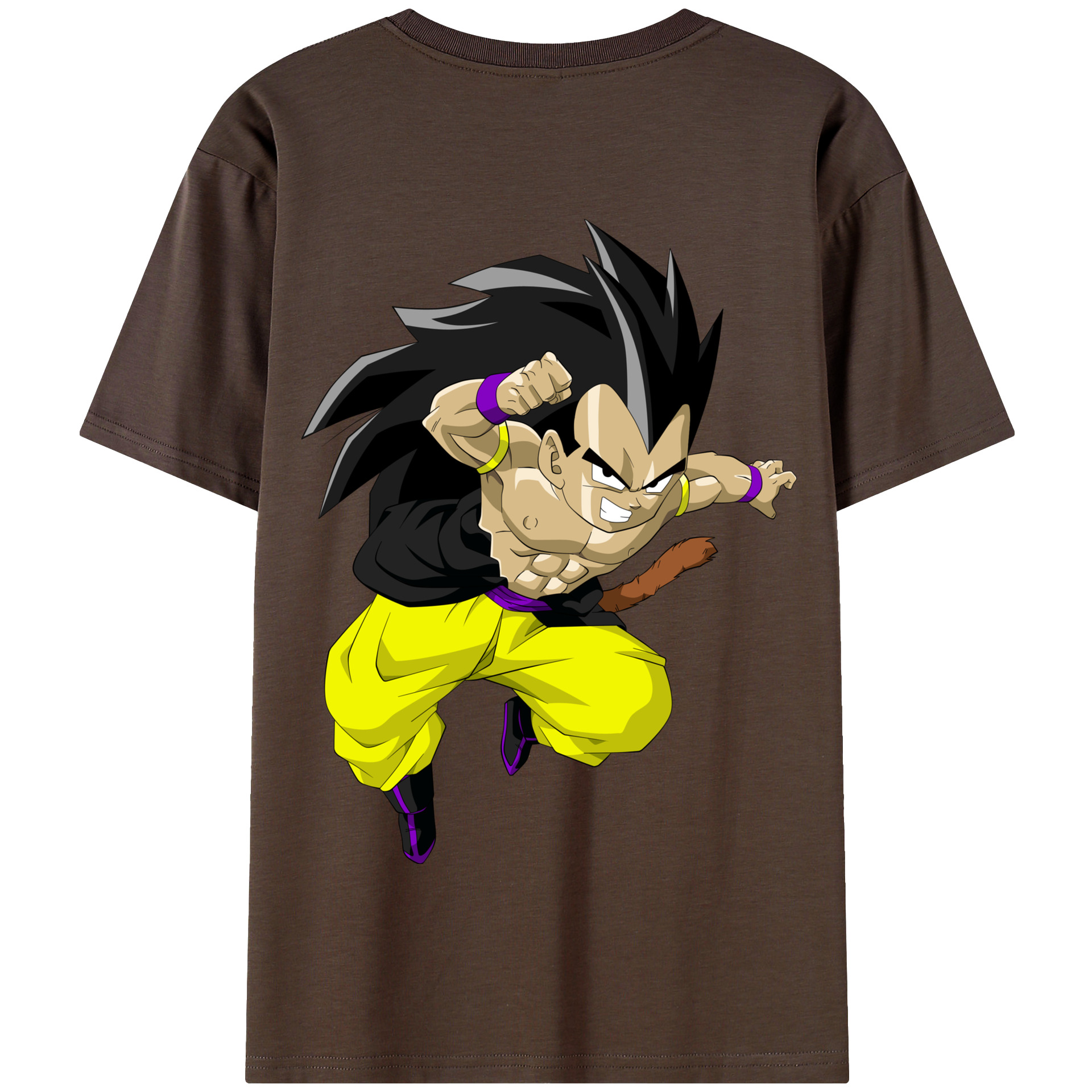 （画像用） ドラゴンボール ベジータ四世（Bejīta Yonsei）DRAGON BALL Vegeta IV 綿100％半袖Tシャツ（背面プリント）