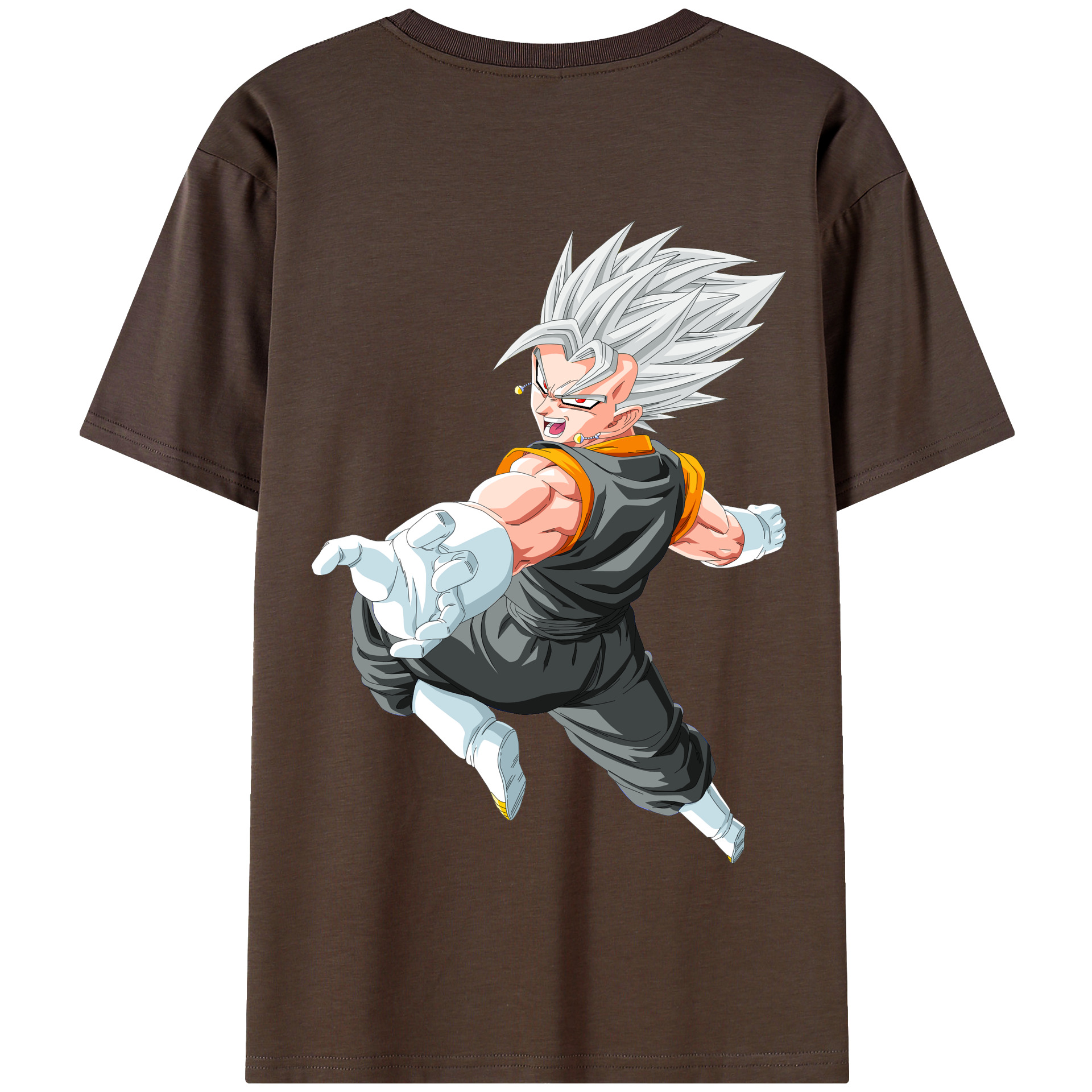 （画像用） ドラゴンボール ベジータ四世（Bejīta Yonsei）DRAGON BALL Vegeta IV 綿100％半袖Tシャツ（背面プリント）