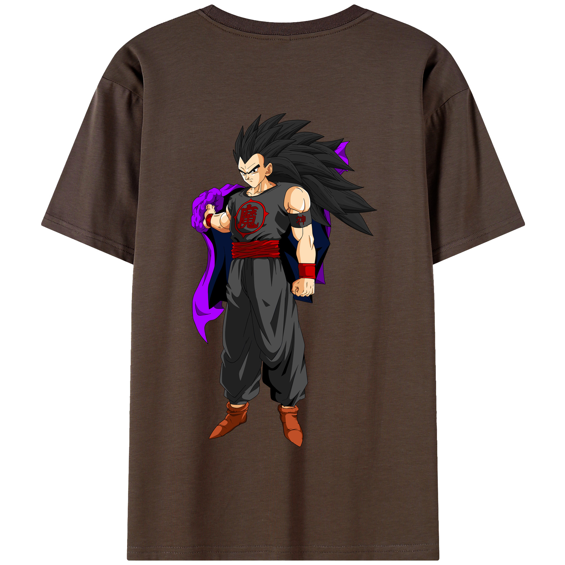 （画像用） ドラゴンボール ベジータ四世（Bejīta Yonsei）DRAGON BALL Vegeta IV 綿100％半袖Tシャツ（背面プリント）