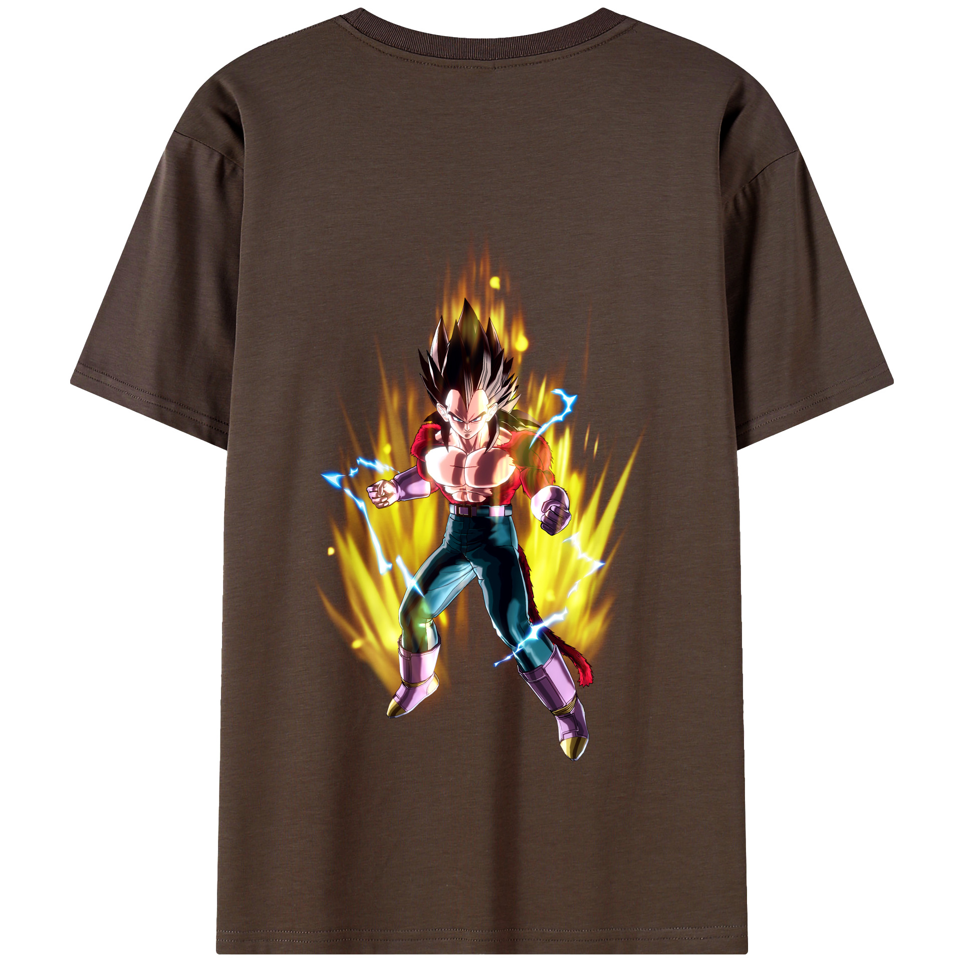 （画像用） ドラゴンボール ベジータ四世（Bejīta Yonsei）DRAGON BALL Vegeta IV 綿100％半袖Tシャツ（背面プリント）