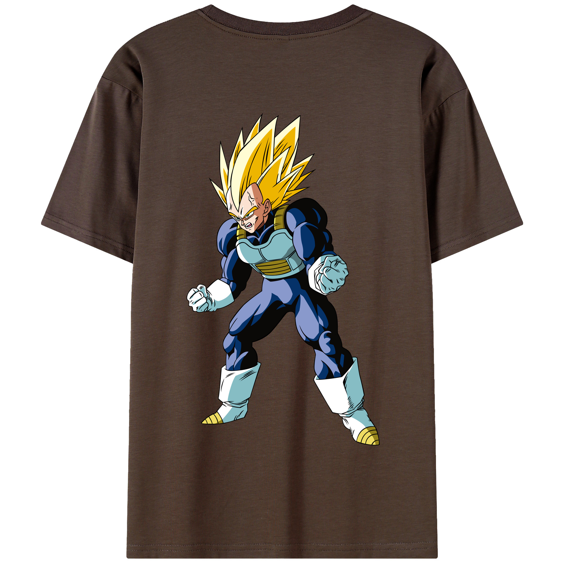 （画像用） ドラゴンボール ベジータ四世（Bejīta Yonsei）DRAGON BALL Vegeta IV 綿100％半袖Tシャツ（背面プリント）