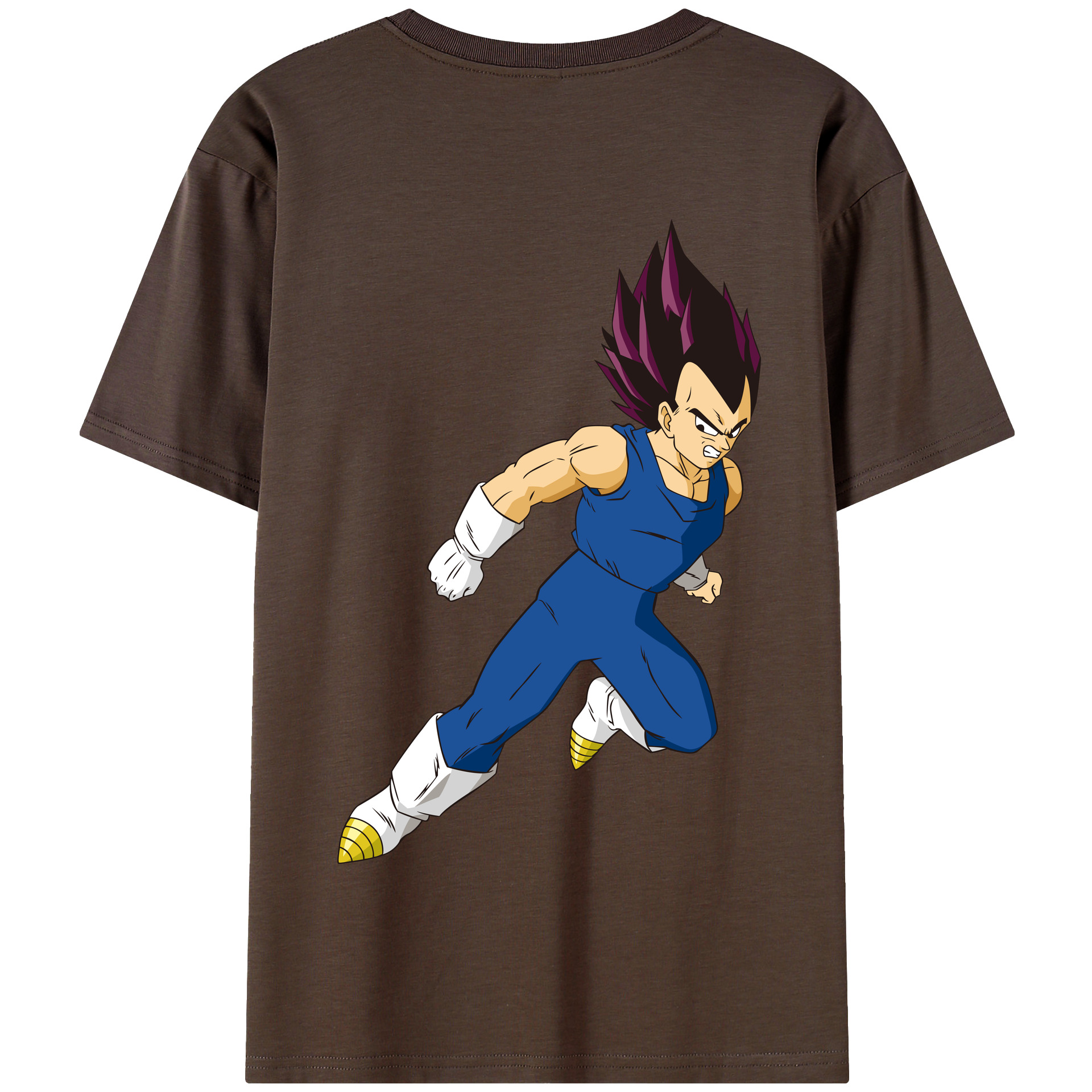 （画像用） ドラゴンボール ベジータ四世（Bejīta Yonsei）DRAGON BALL Vegeta IV 綿100％半袖Tシャツ（背面プリント）